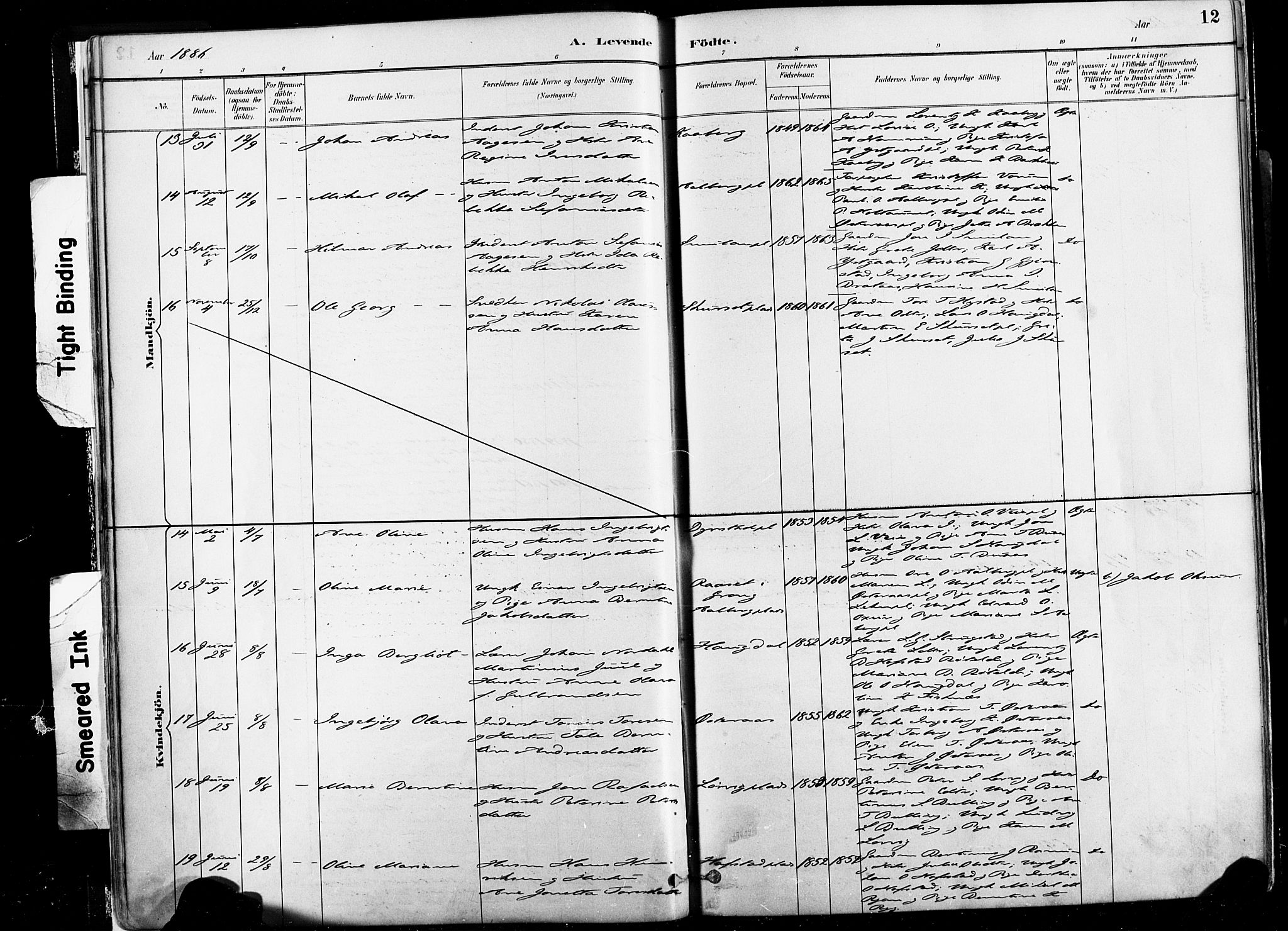Ministerialprotokoller, klokkerbøker og fødselsregistre - Nord-Trøndelag, SAT/A-1458/735/L0351: Ministerialbok nr. 735A10, 1884-1908, s. 12