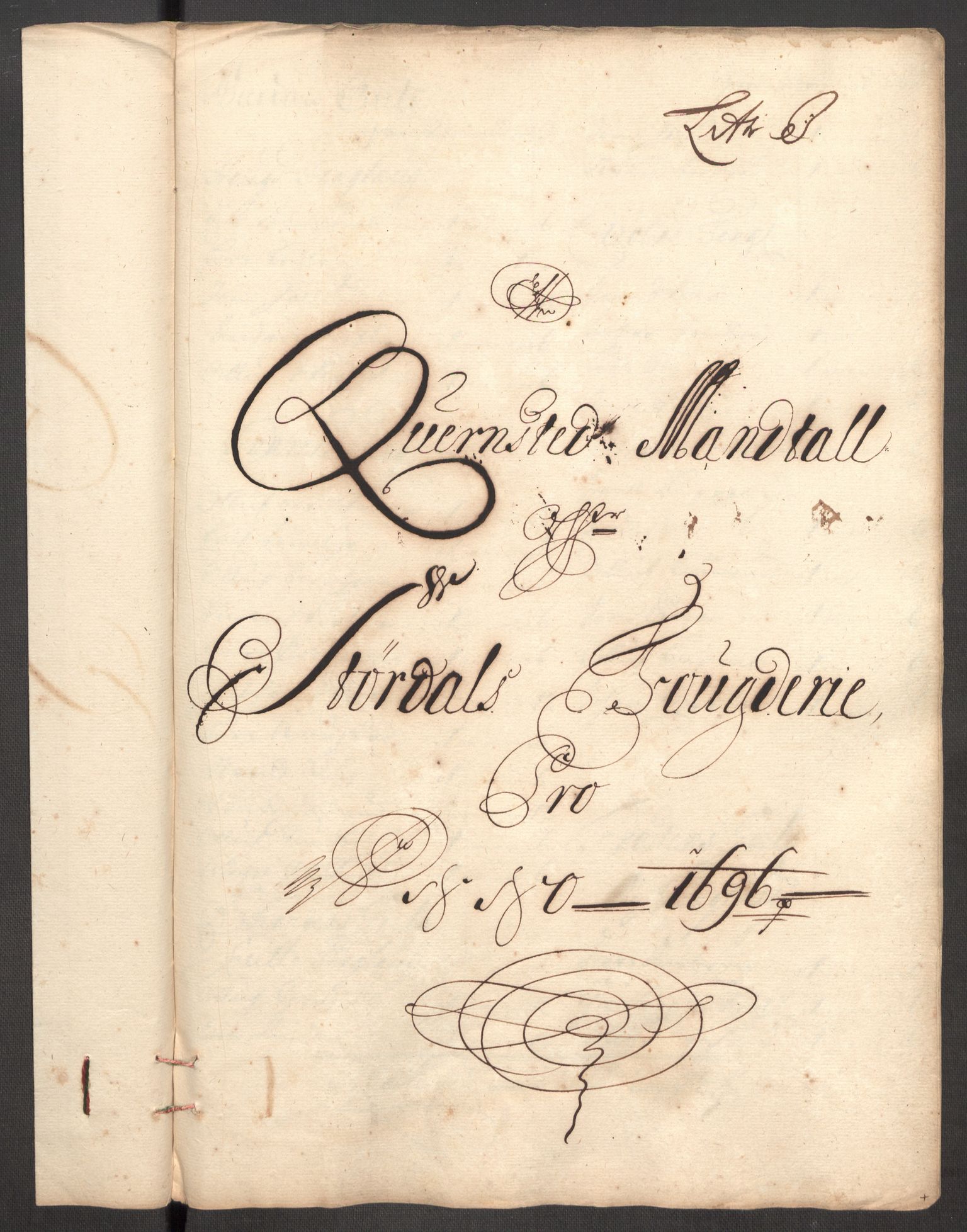 Rentekammeret inntil 1814, Reviderte regnskaper, Fogderegnskap, RA/EA-4092/R62/L4188: Fogderegnskap Stjørdal og Verdal, 1696, s. 126