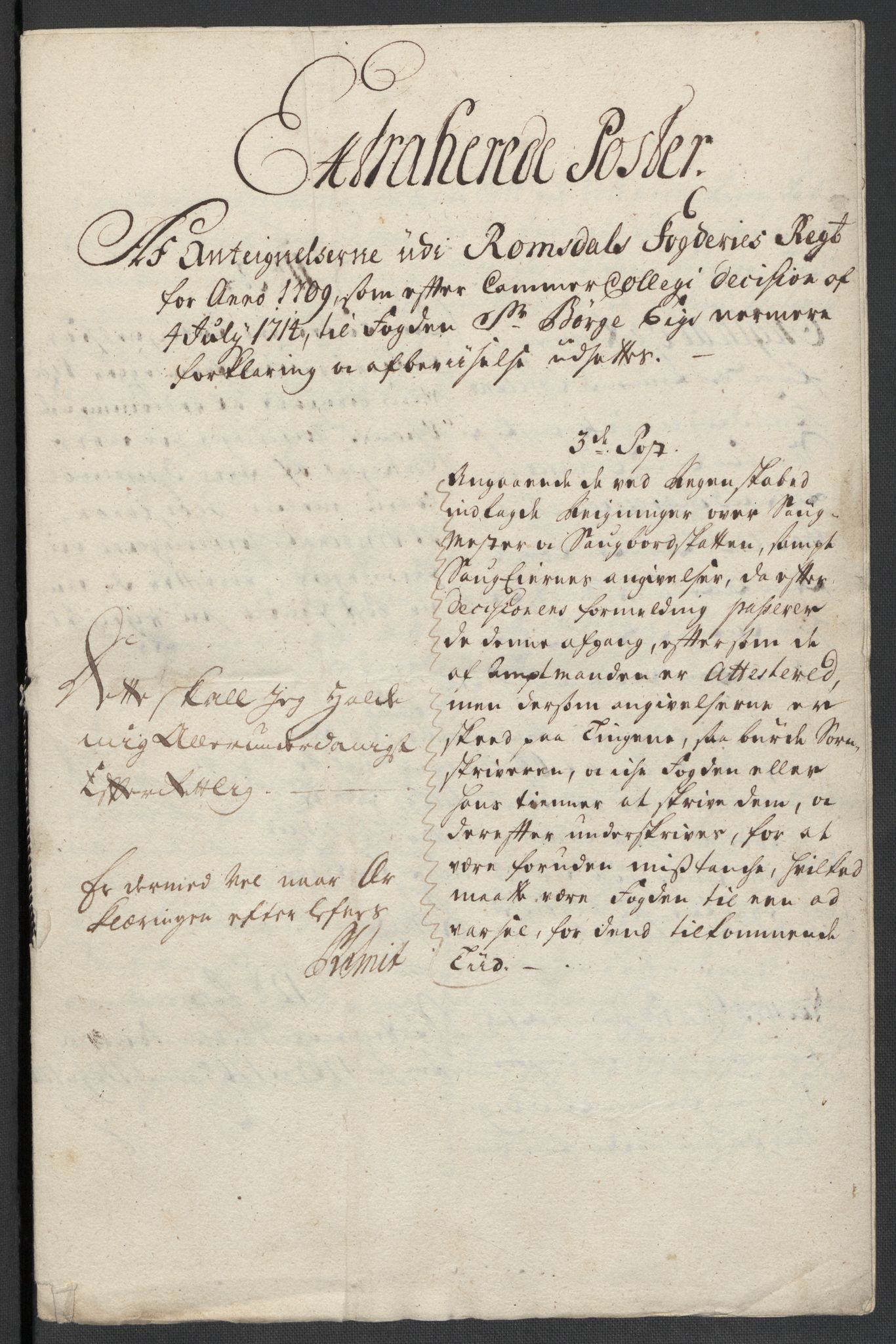 Rentekammeret inntil 1814, Reviderte regnskaper, Fogderegnskap, RA/EA-4092/R55/L3659: Fogderegnskap Romsdal, 1709-1710, s. 239