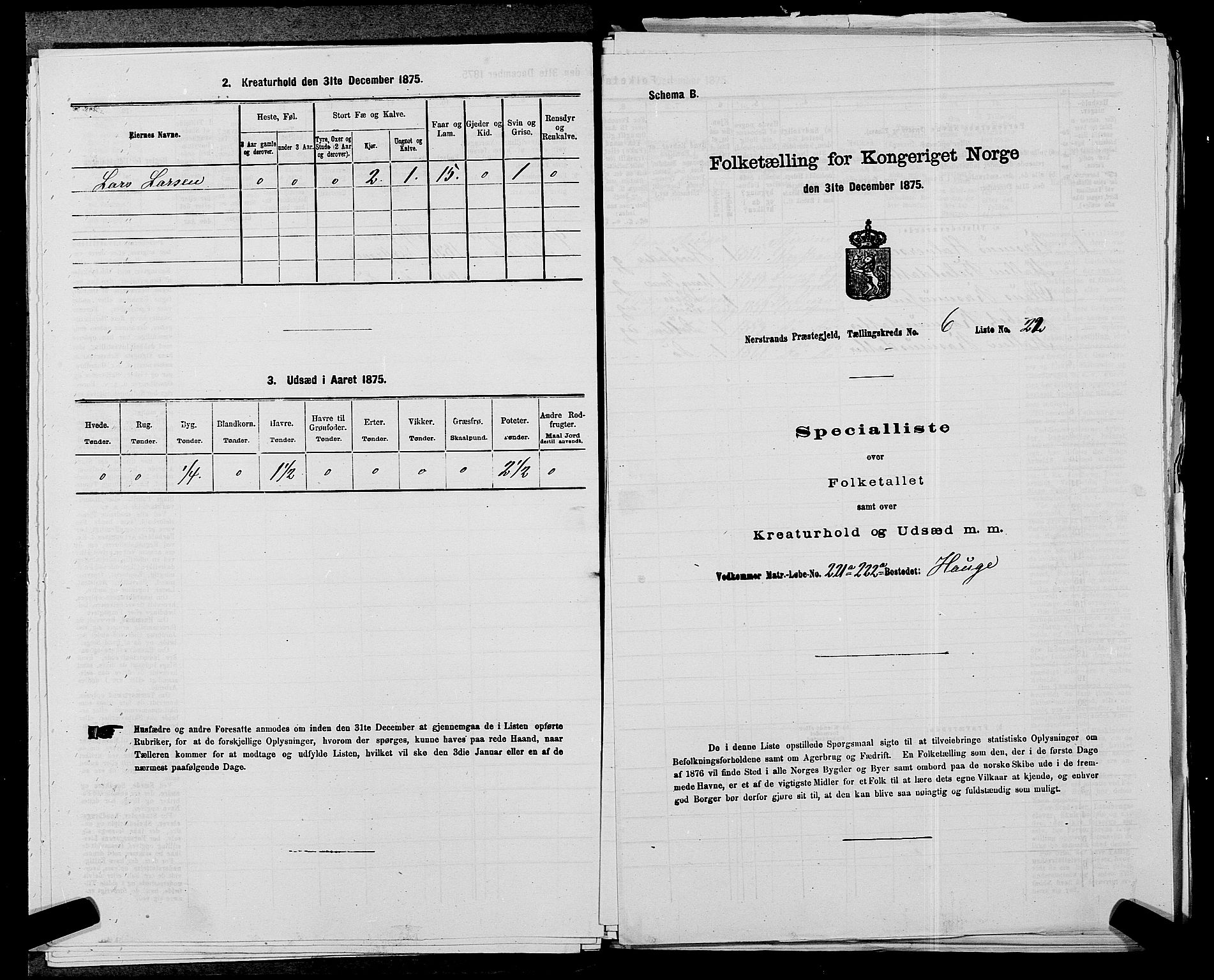 SAST, Folketelling 1875 for 1139P Nedstrand prestegjeld, 1875, s. 682