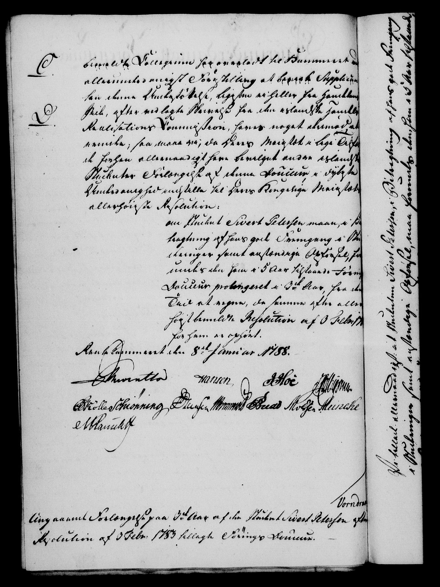 Rentekammeret, Kammerkanselliet, RA/EA-3111/G/Gf/Gfa/L0070: Norsk relasjons- og resolusjonsprotokoll (merket RK 52.70), 1788, s. 46