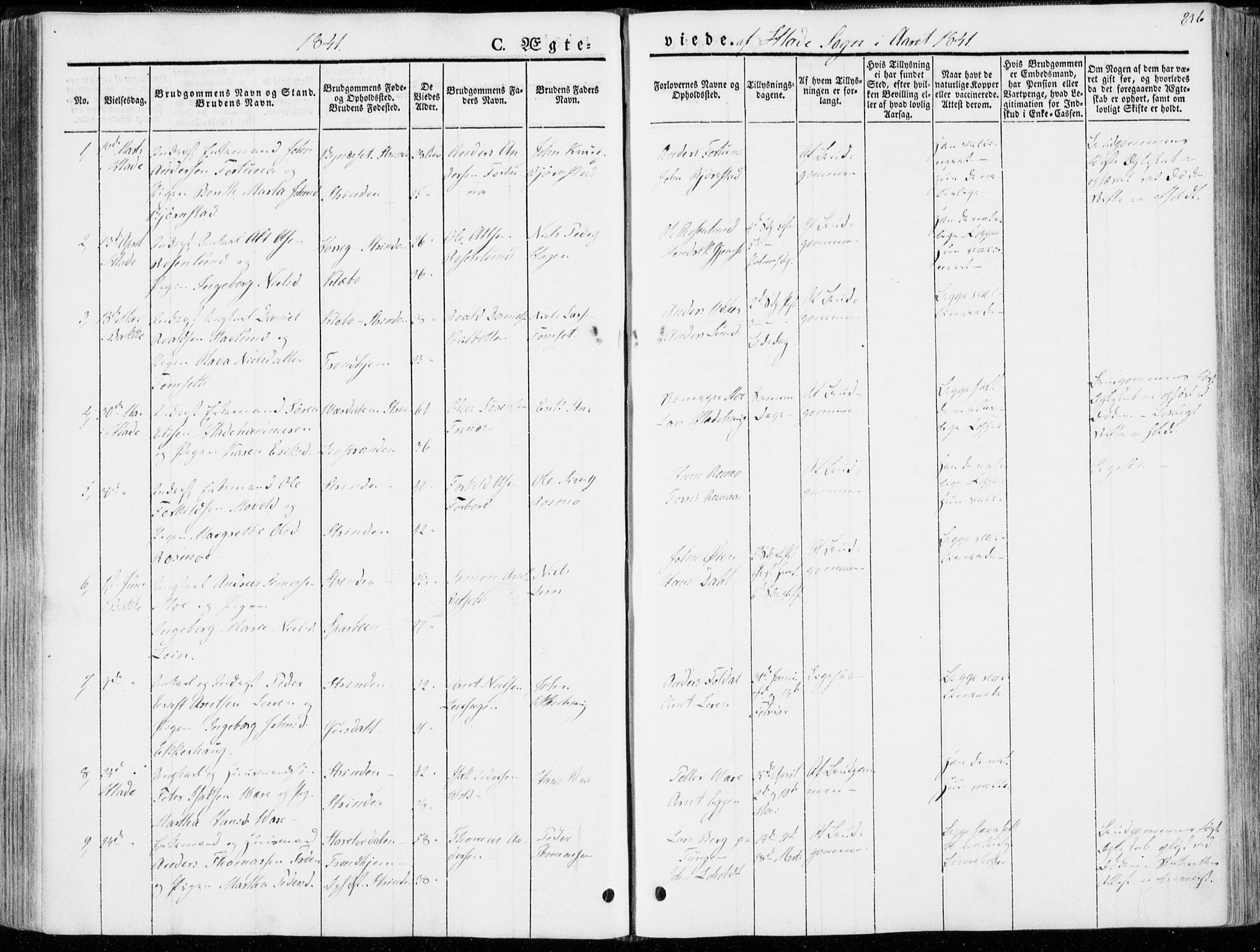 Ministerialprotokoller, klokkerbøker og fødselsregistre - Sør-Trøndelag, SAT/A-1456/606/L0290: Ministerialbok nr. 606A05, 1841-1847, s. 236