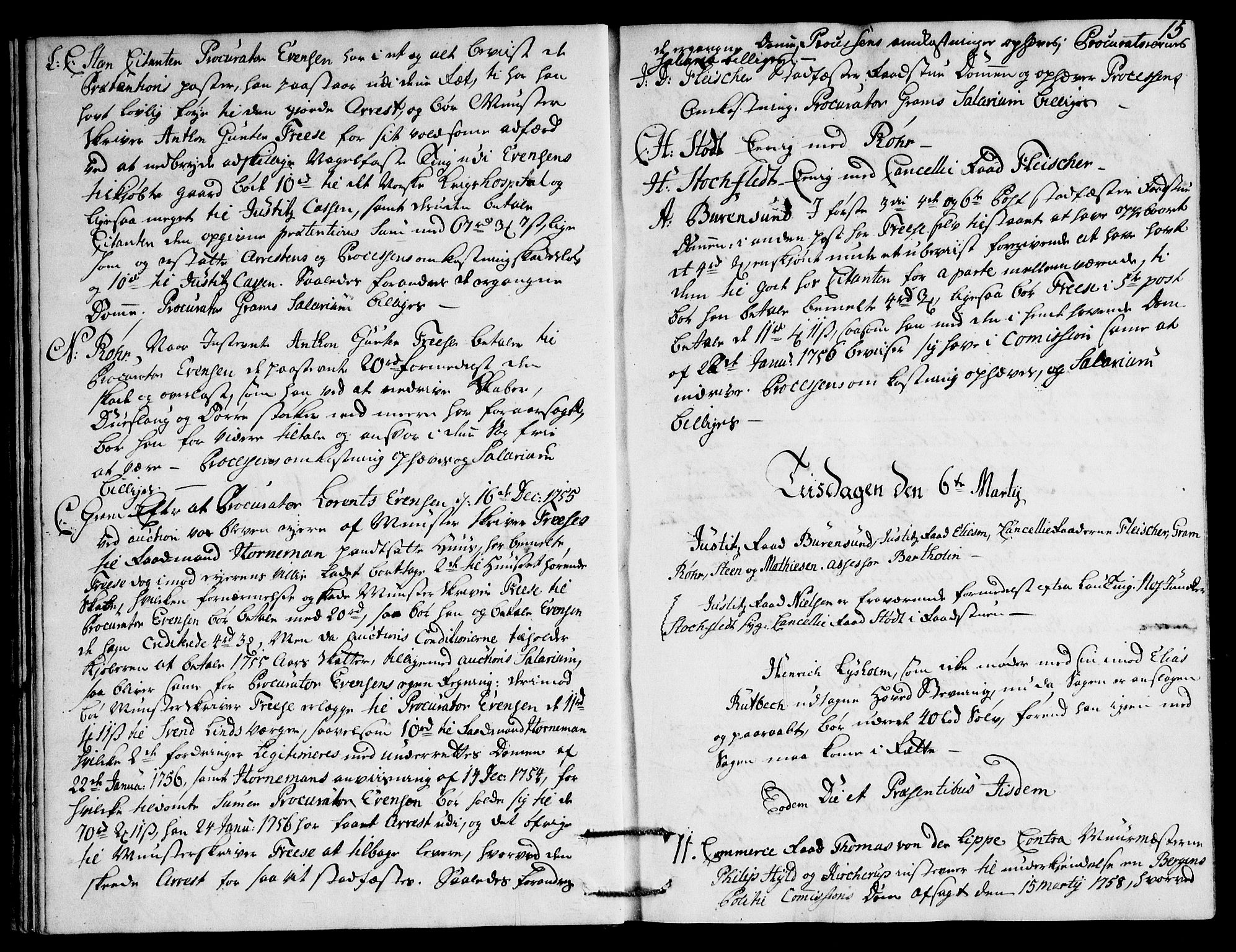 Overhoffretten 1667-1797, AV/RA-EA-2884/Ac/L0196: Voteringsprotokoll, 1759, s. 14b-15a