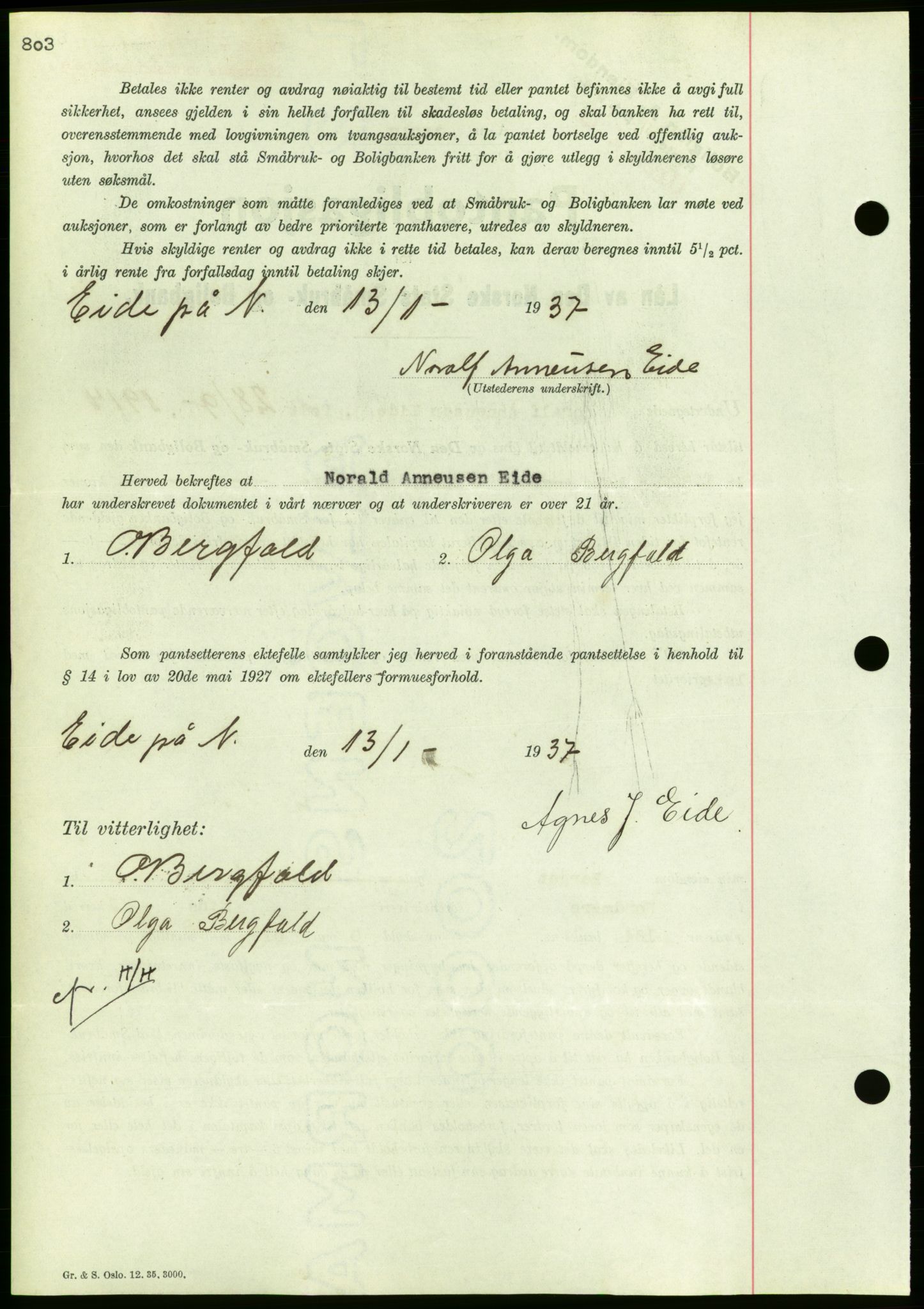 Nordmøre sorenskriveri, AV/SAT-A-4132/1/2/2Ca/L0090: Pantebok nr. B80, 1936-1937, Dagboknr: 147/1937