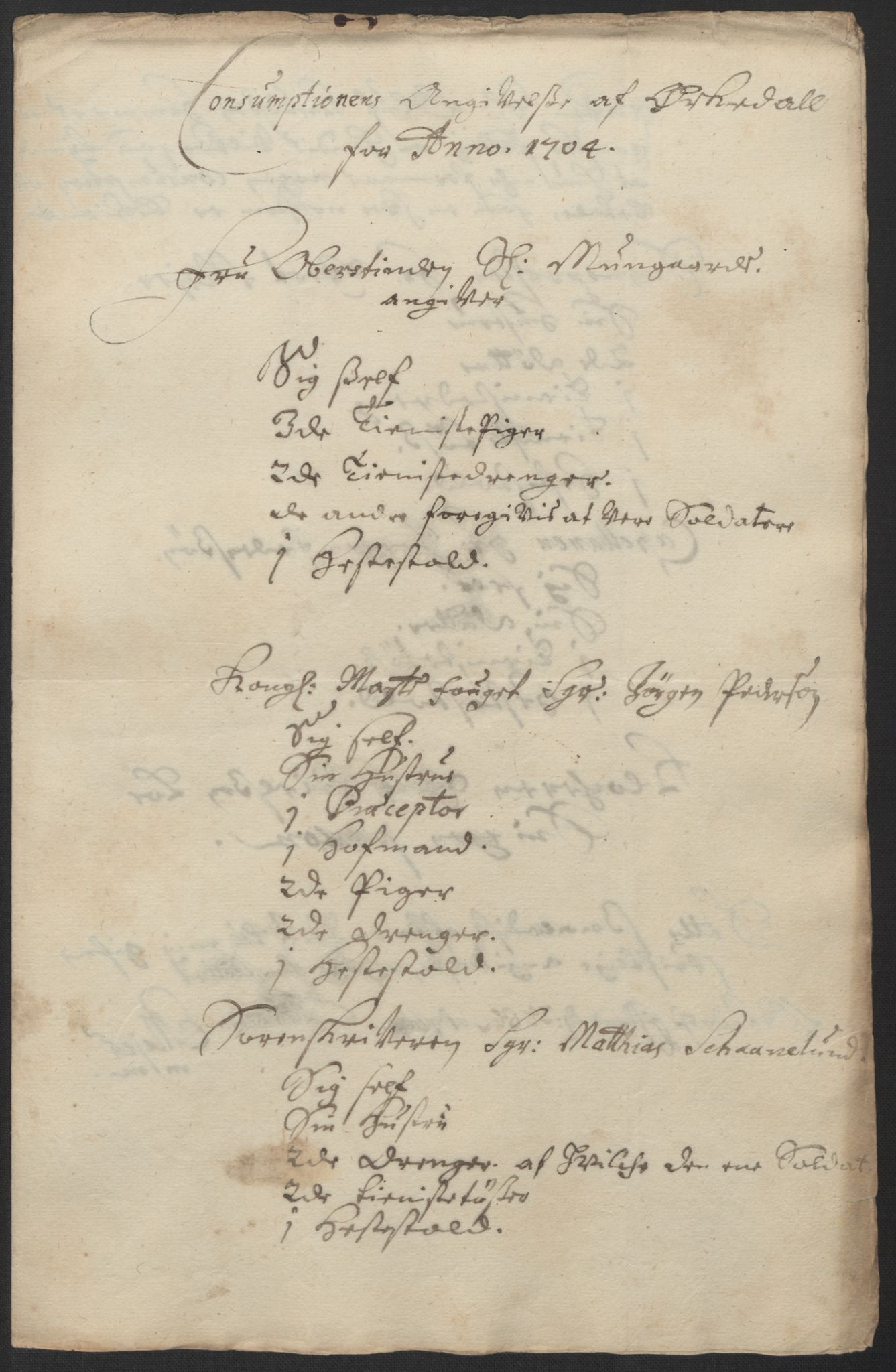 Rentekammeret inntil 1814, Reviderte regnskaper, Fogderegnskap, RA/EA-4092/R60/L3954: Fogderegnskap Orkdal og Gauldal, 1704, s. 175