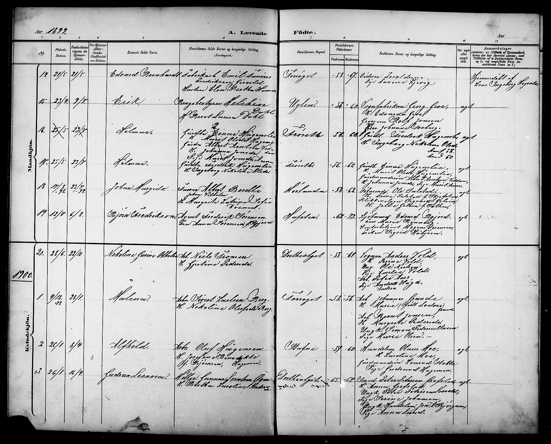 Ministerialprotokoller, klokkerbøker og fødselsregistre - Sør-Trøndelag, SAT/A-1456/611/L0355: Klokkerbok nr. 611C03, 1897-1914