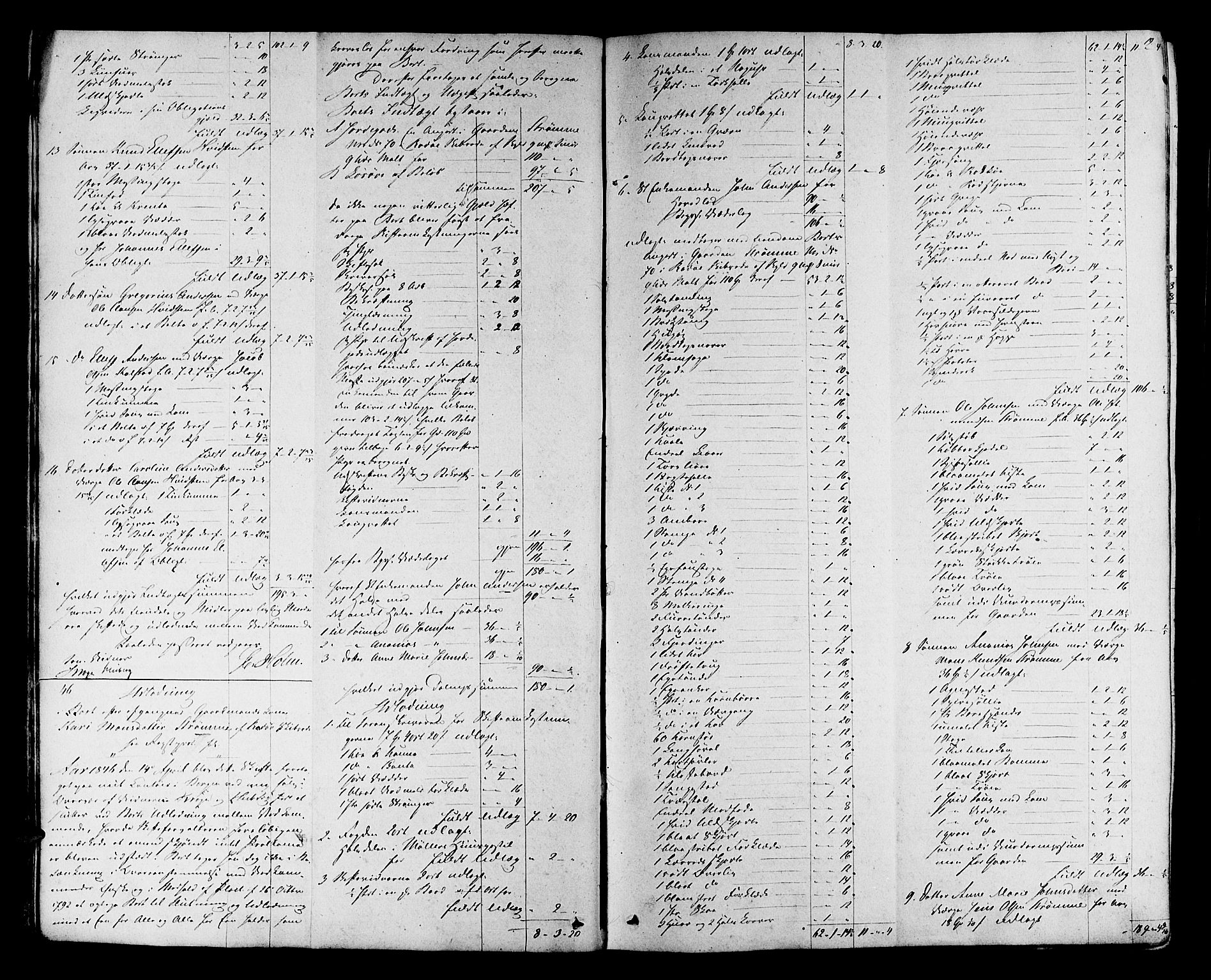 Nordhordland sorenskrivar, AV/SAB-A-2901/1/H/Hd/Hda/L0003: Skifteutlodningsprotokollar, 1846-1851, s. 18b-19a