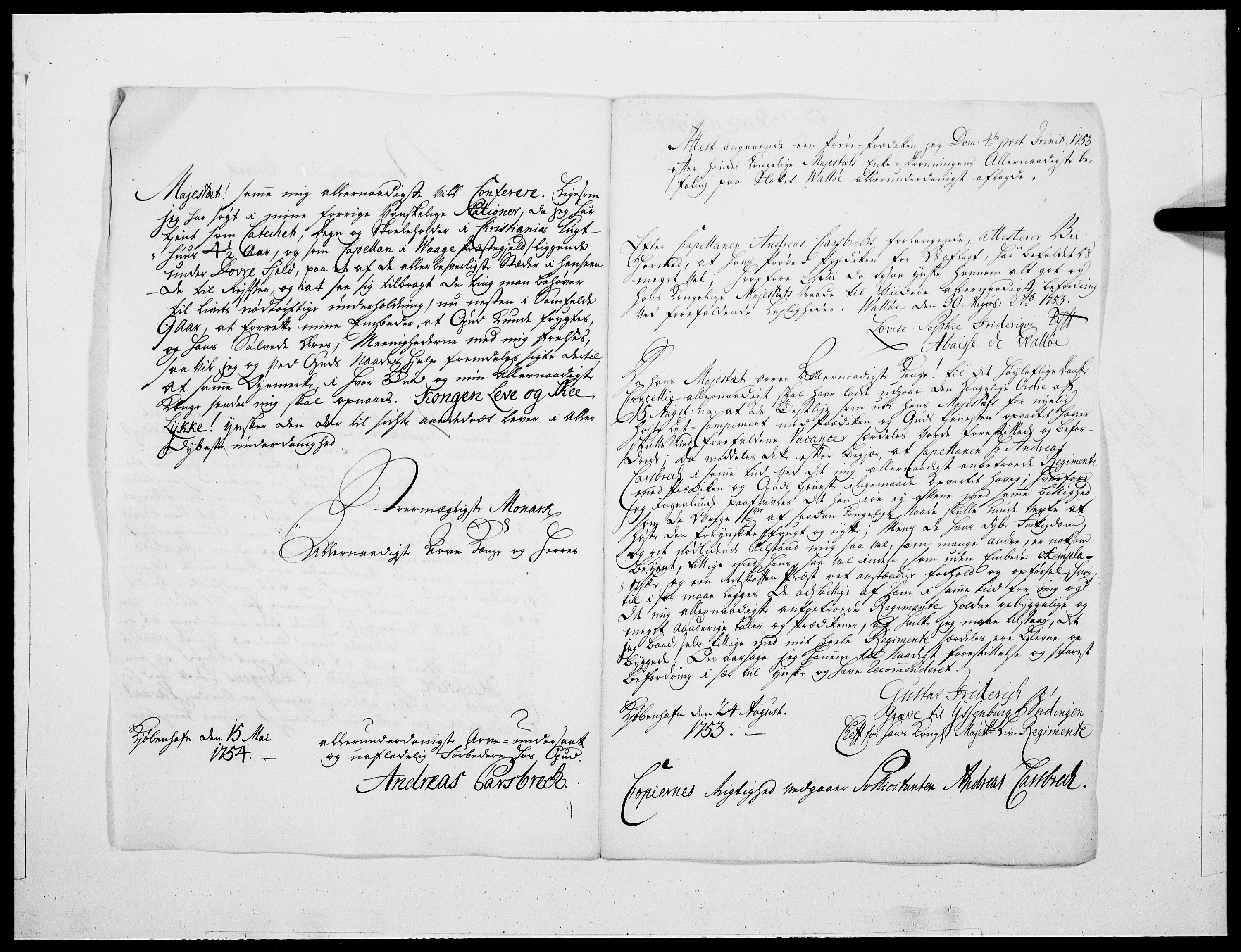 Danske Kanselli 1572-1799, AV/RA-EA-3023/F/Fc/Fcc/Fcca/L0167: Norske innlegg 1572-1799, 1754, s. 26