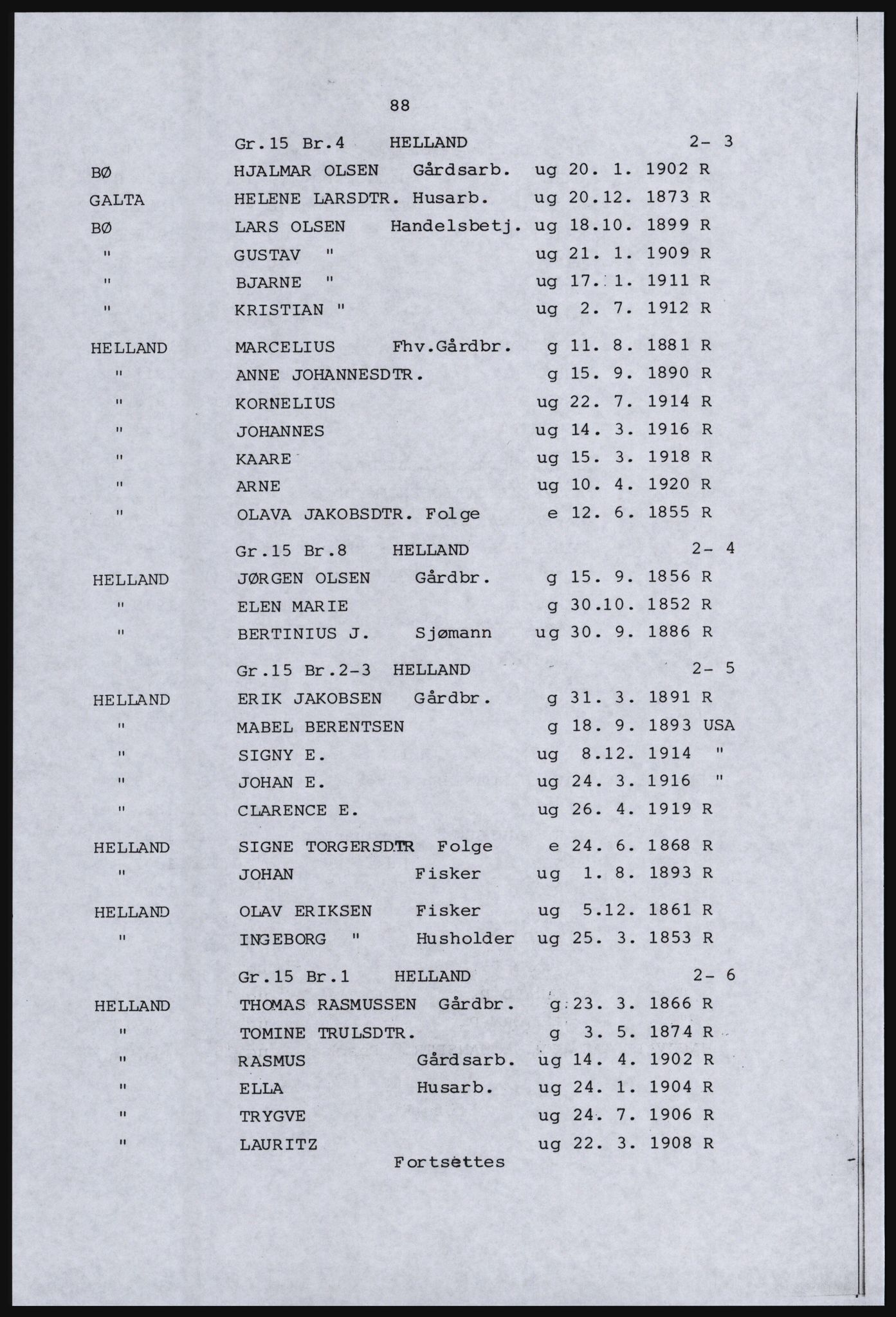 SAST, Avskrift av folketellingen 1920 for Ryfylkeøyene, 1920, s. 104