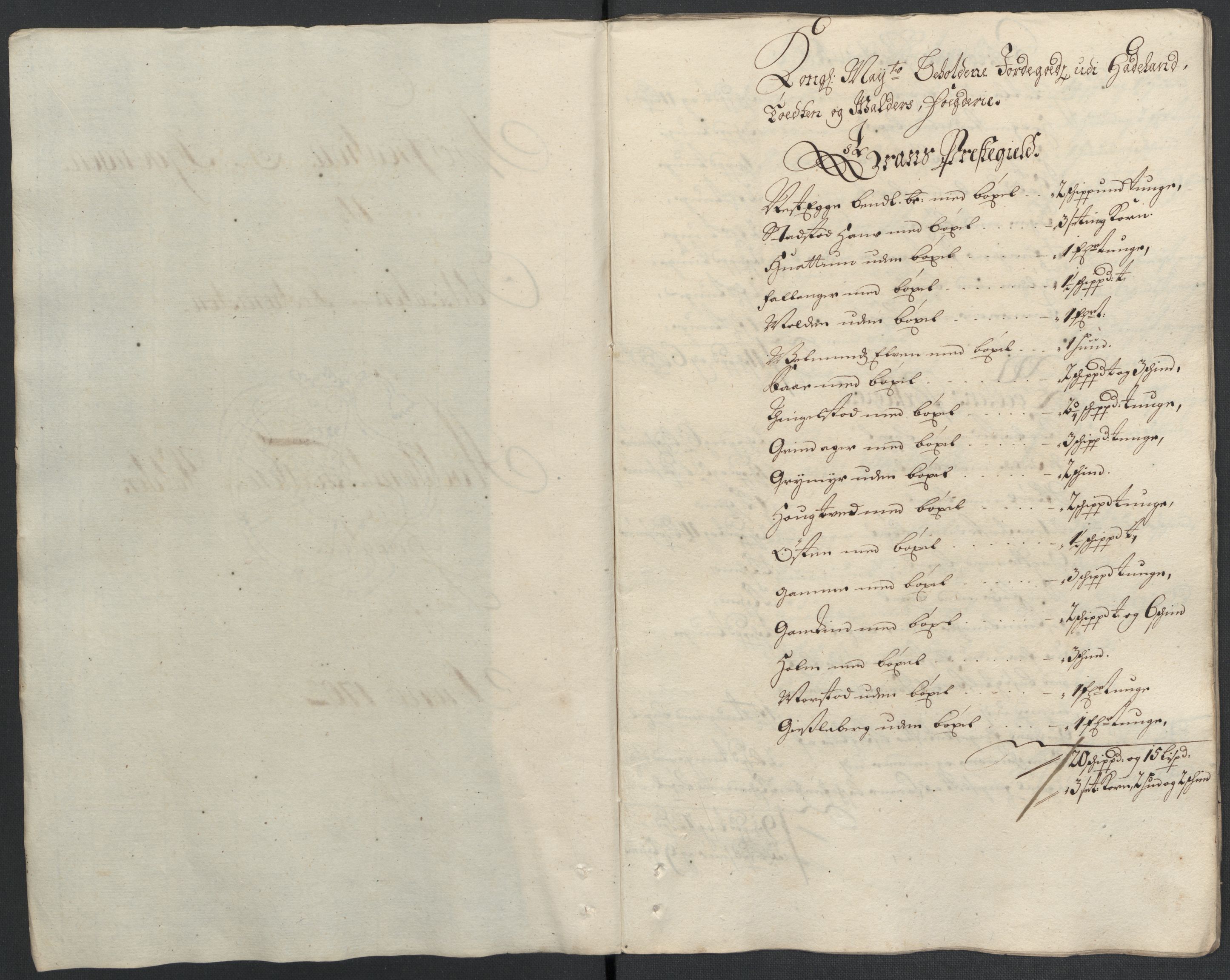 Rentekammeret inntil 1814, Reviderte regnskaper, Fogderegnskap, AV/RA-EA-4092/R18/L1300: Fogderegnskap Hadeland, Toten og Valdres, 1702, s. 362