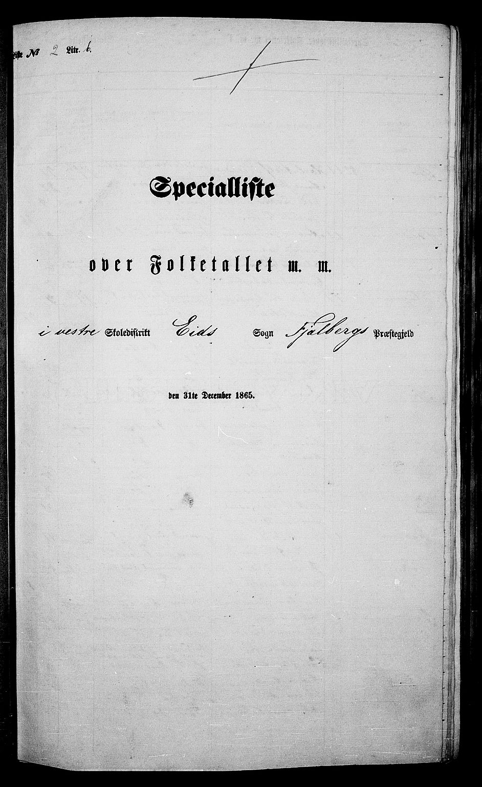 RA, Folketelling 1865 for 1213P Fjelberg prestegjeld, 1865, s. 34