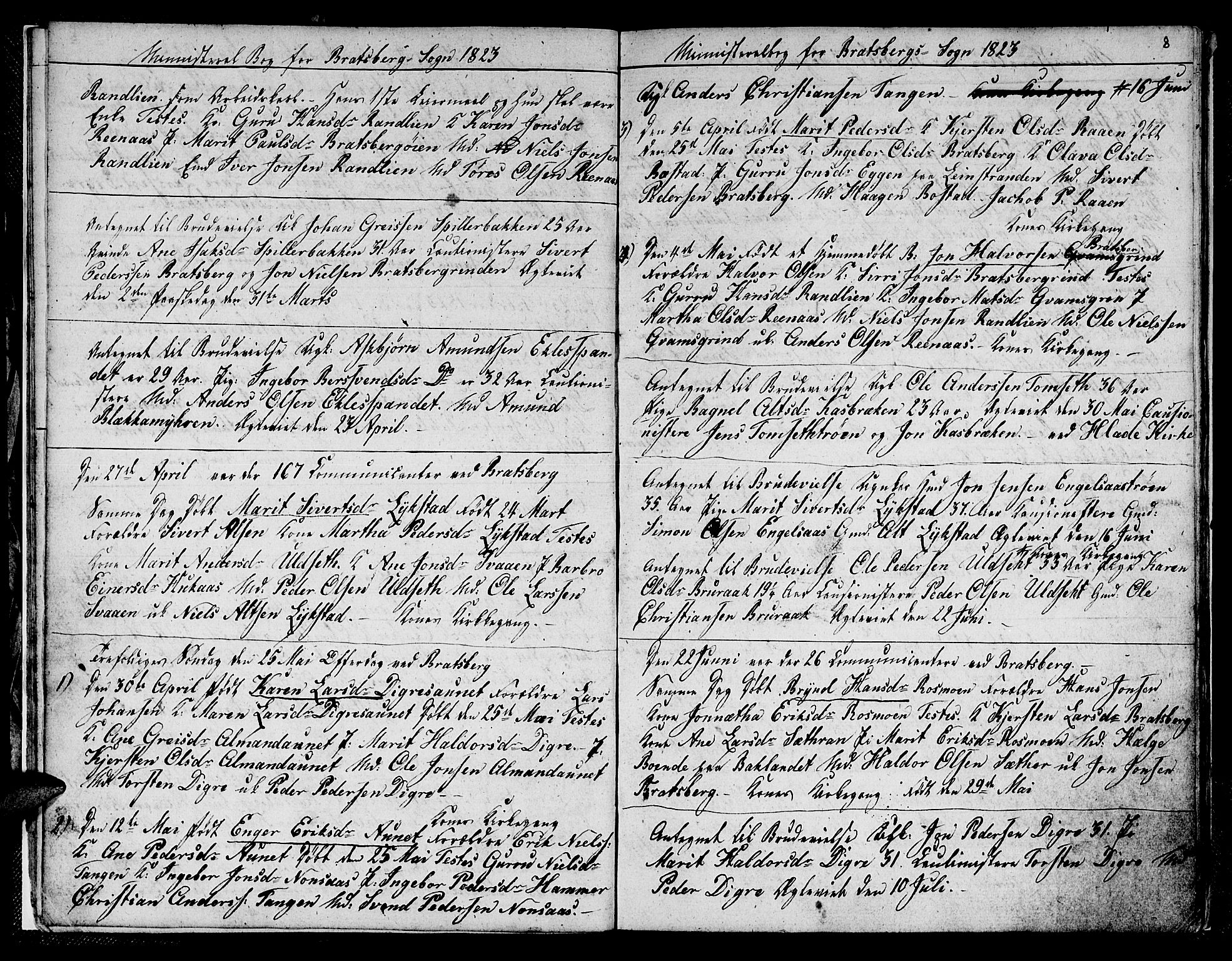Ministerialprotokoller, klokkerbøker og fødselsregistre - Sør-Trøndelag, AV/SAT-A-1456/608/L0337: Klokkerbok nr. 608C03, 1821-1831, s. 8