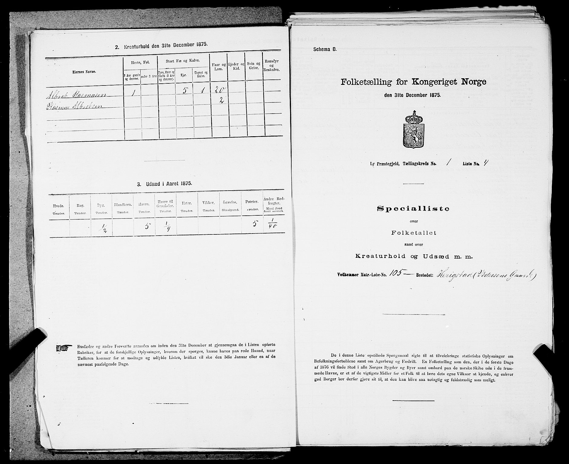SAST, Folketelling 1875 for 1121P Lye prestegjeld, 1875, s. 69