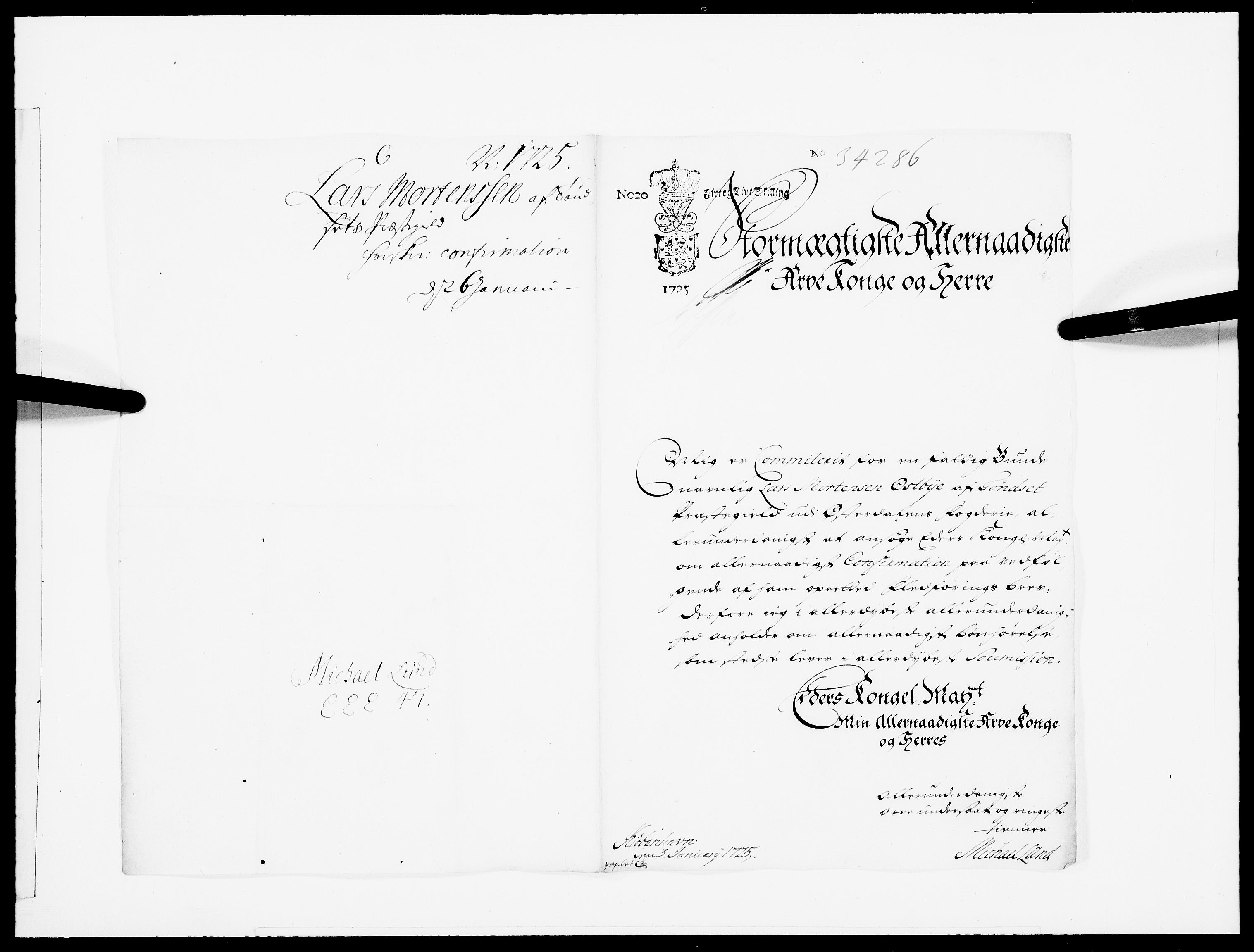 Danske Kanselli 1572-1799, AV/RA-EA-3023/F/Fc/Fcc/Fcca/L0096: Norske innlegg 1572-1799, 1725, s. 53
