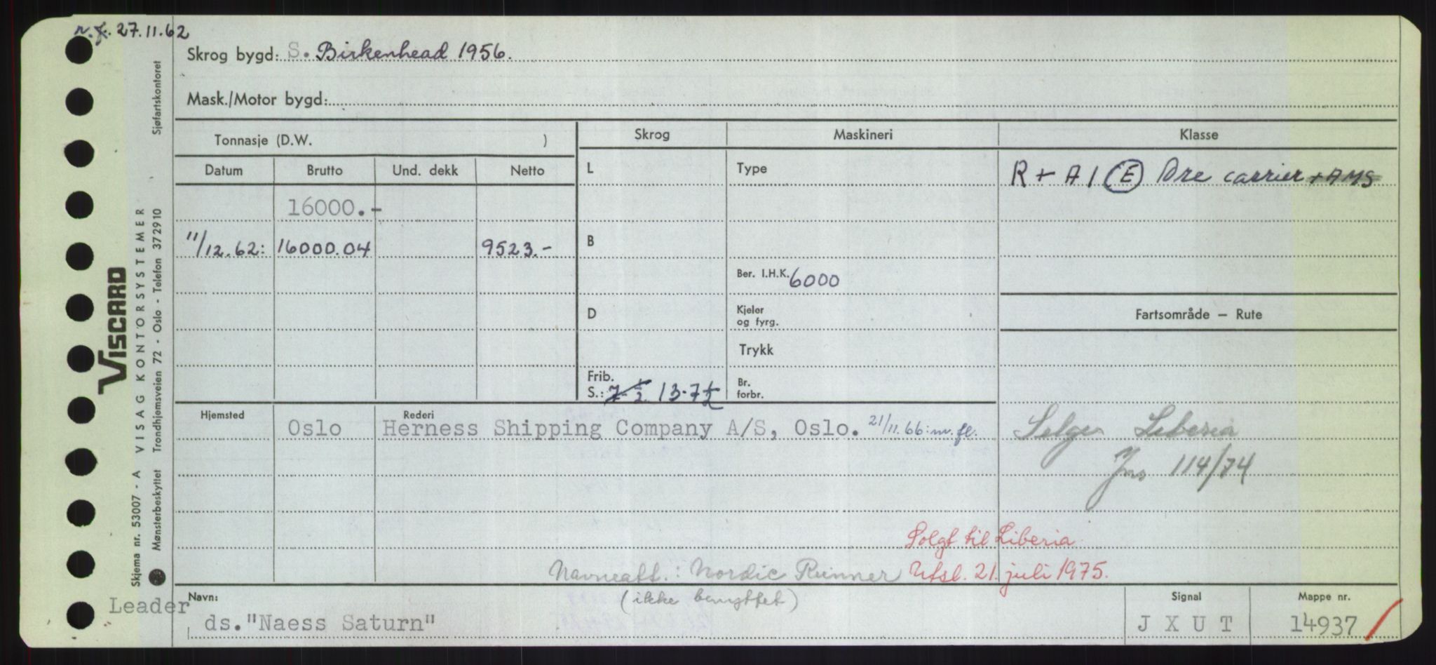 Sjøfartsdirektoratet med forløpere, Skipsmålingen, AV/RA-S-1627/H/Hd/L0026: Fartøy, N-Norhol, s. 19