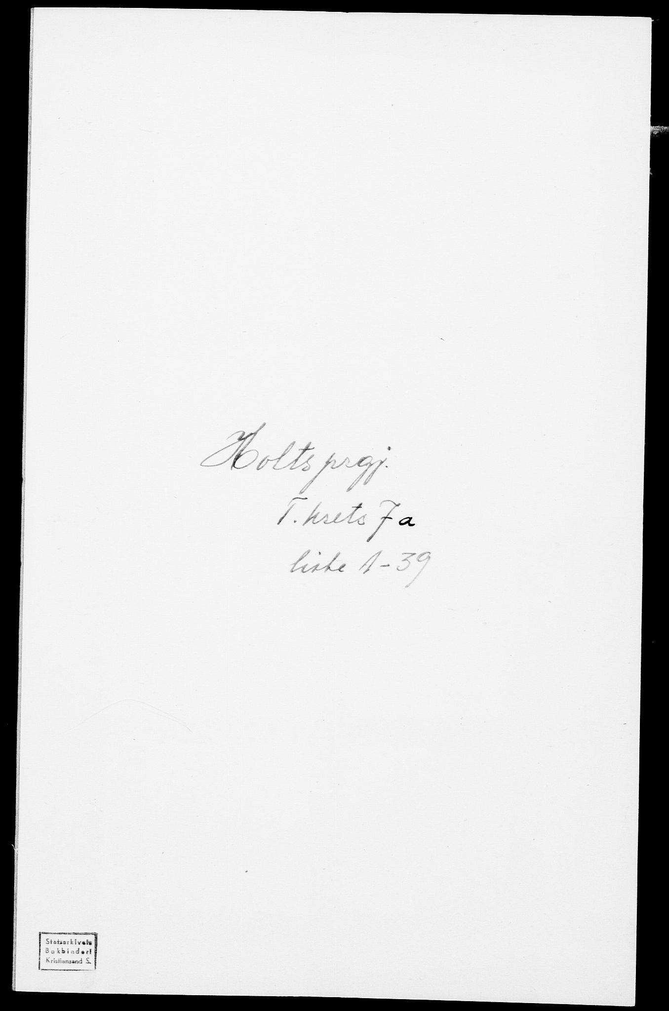 SAK, Folketelling 1875 for 0914L Holt prestegjeld, Holt sokn, 1875, s. 769