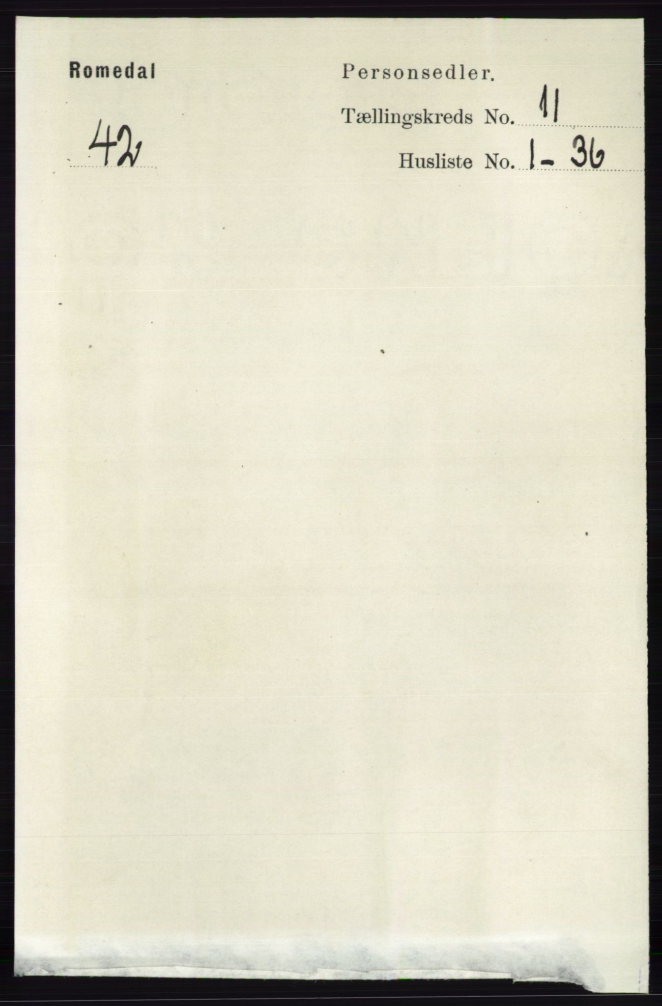 RA, Folketelling 1891 for 0416 Romedal herred, 1891, s. 5401