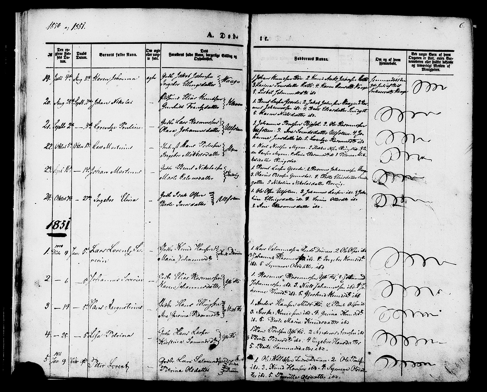Ministerialprotokoller, klokkerbøker og fødselsregistre - Møre og Romsdal, AV/SAT-A-1454/509/L0105: Ministerialbok nr. 509A03, 1848-1882, s. 6