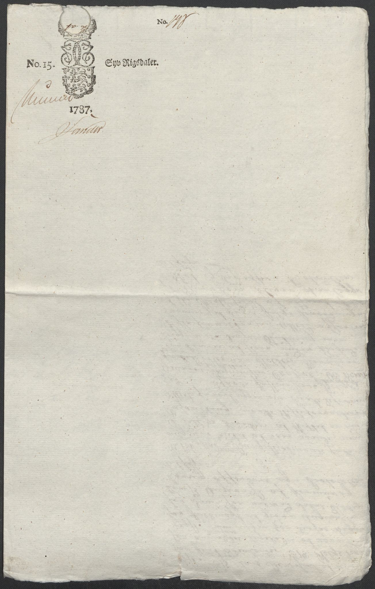 Rentekammeret inntil 1814, Reviderte regnskaper, Mindre regnskaper, RA/EA-4068/Rf/Rfe/L0003: Bergen. Bragernes, 1789, s. 340