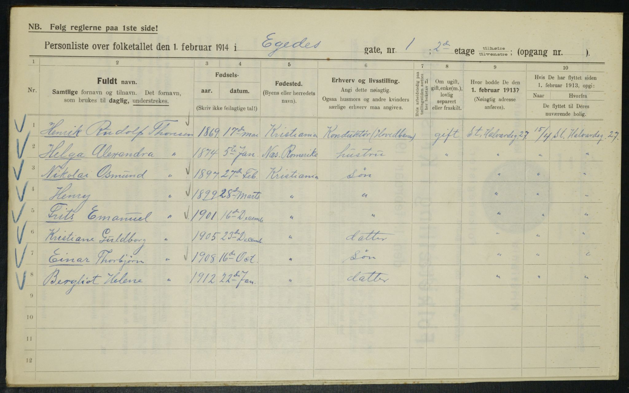 OBA, Kommunal folketelling 1.2.1914 for Kristiania, 1914, s. 18918