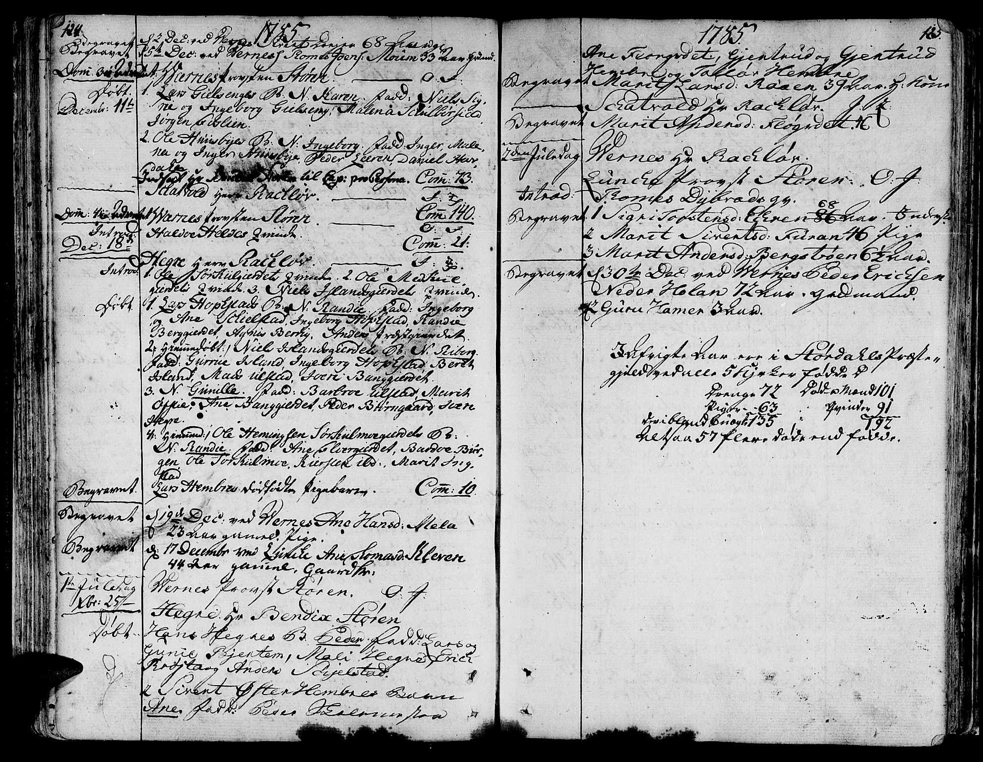 Ministerialprotokoller, klokkerbøker og fødselsregistre - Nord-Trøndelag, AV/SAT-A-1458/709/L0059: Ministerialbok nr. 709A06, 1781-1797, s. 124-125