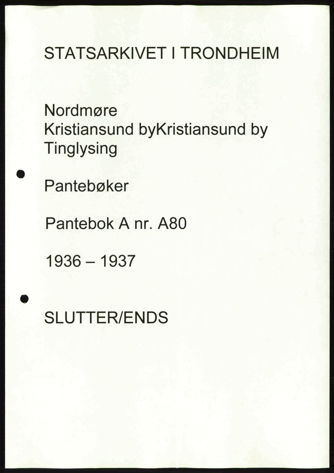 Nordmøre sorenskriveri, AV/SAT-A-4132/1/2/2Ca: Pantebok nr. A80, 1936-1937