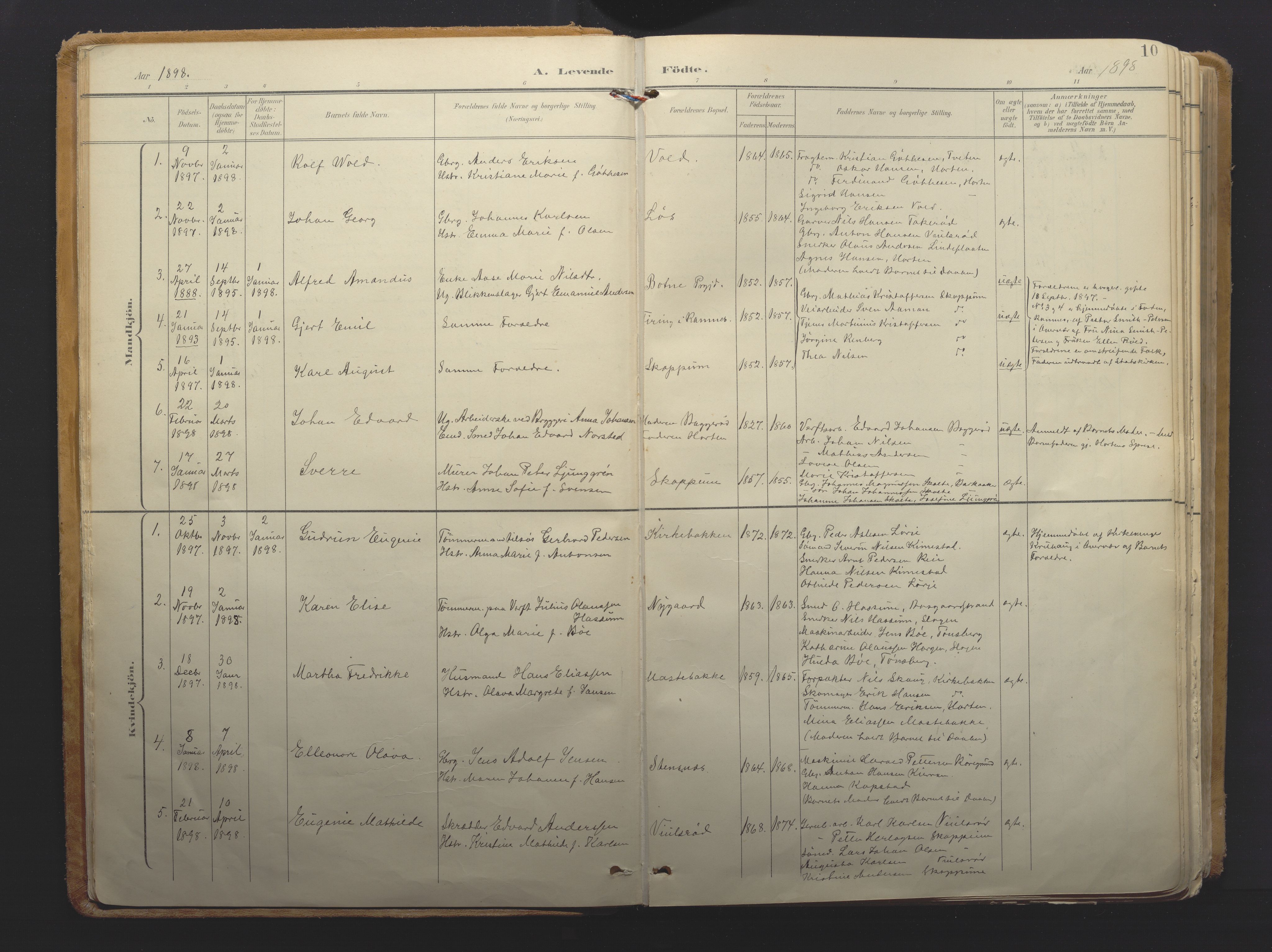 Borre kirkebøker, SAKO/A-338/F/Fa/L0011: Ministerialbok nr. I 11, 1897-1921, s. 10