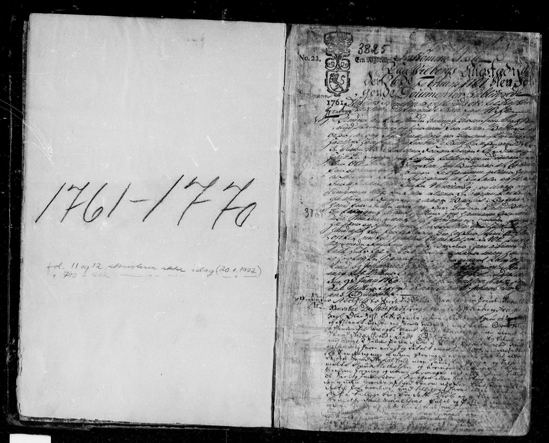 Hadeland, Land og Valdres sorenskriveri, SAH/TING-028/H/Hb/L0008: Pantebok nr. 8, 1761-1770, s. 1