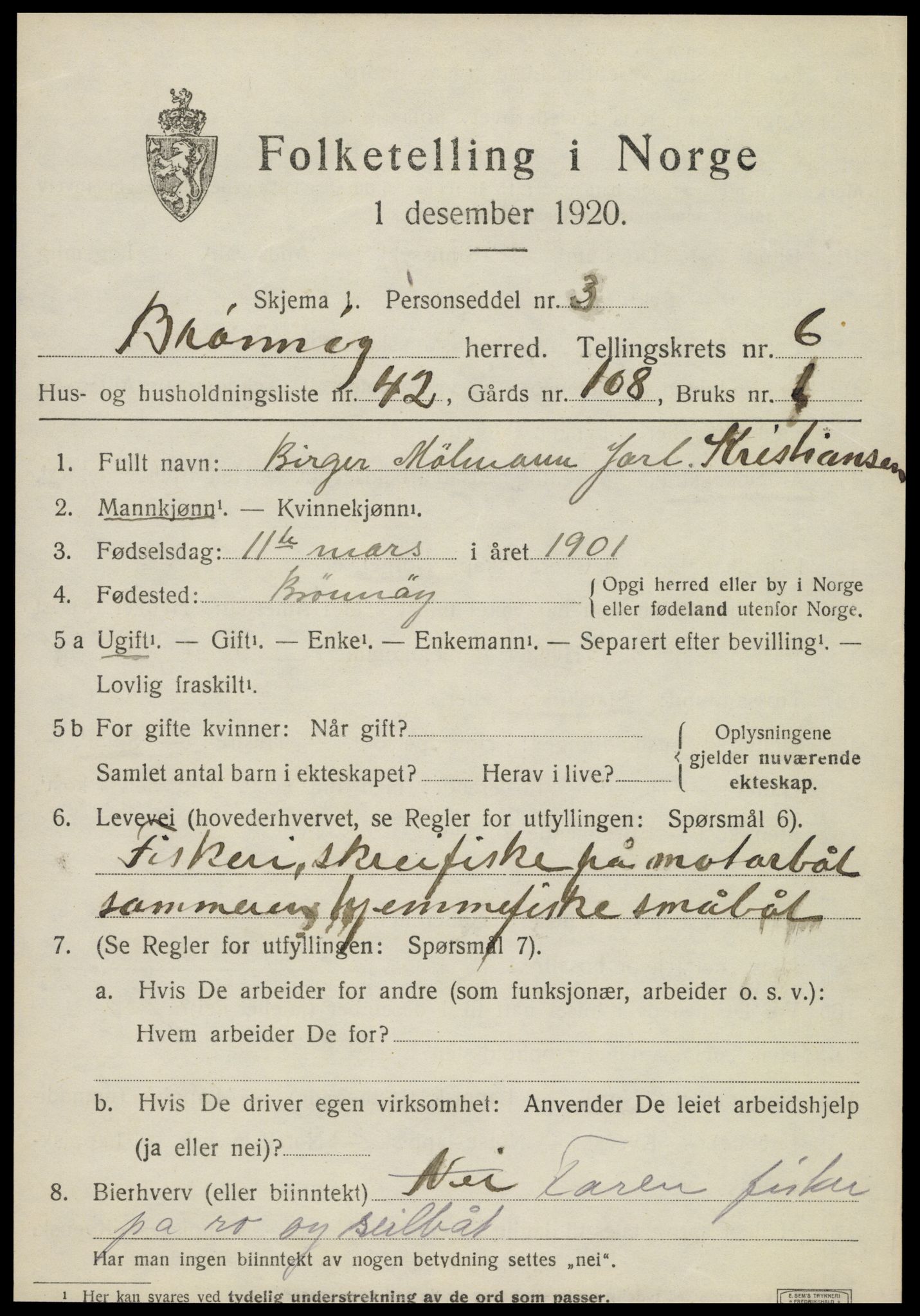 SAT, Folketelling 1920 for 1814 Brønnøy herred, 1920, s. 4890