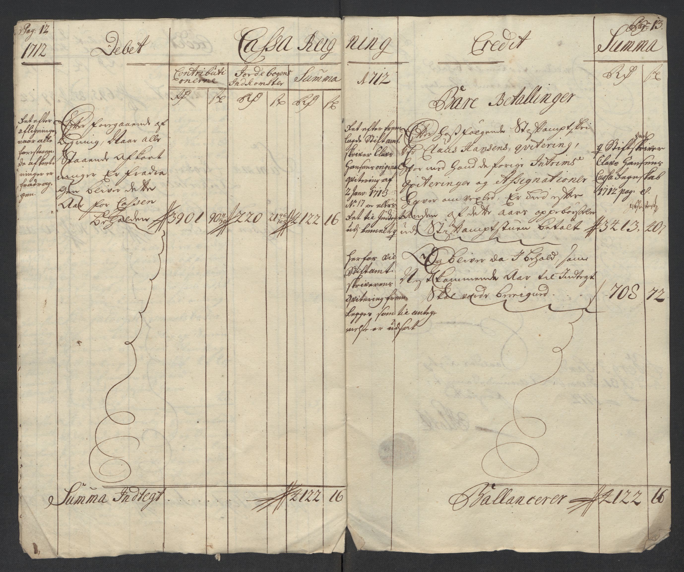 Rentekammeret inntil 1814, Reviderte regnskaper, Fogderegnskap, AV/RA-EA-4092/R24/L1587: Fogderegnskap Numedal og Sandsvær, 1712, s. 11