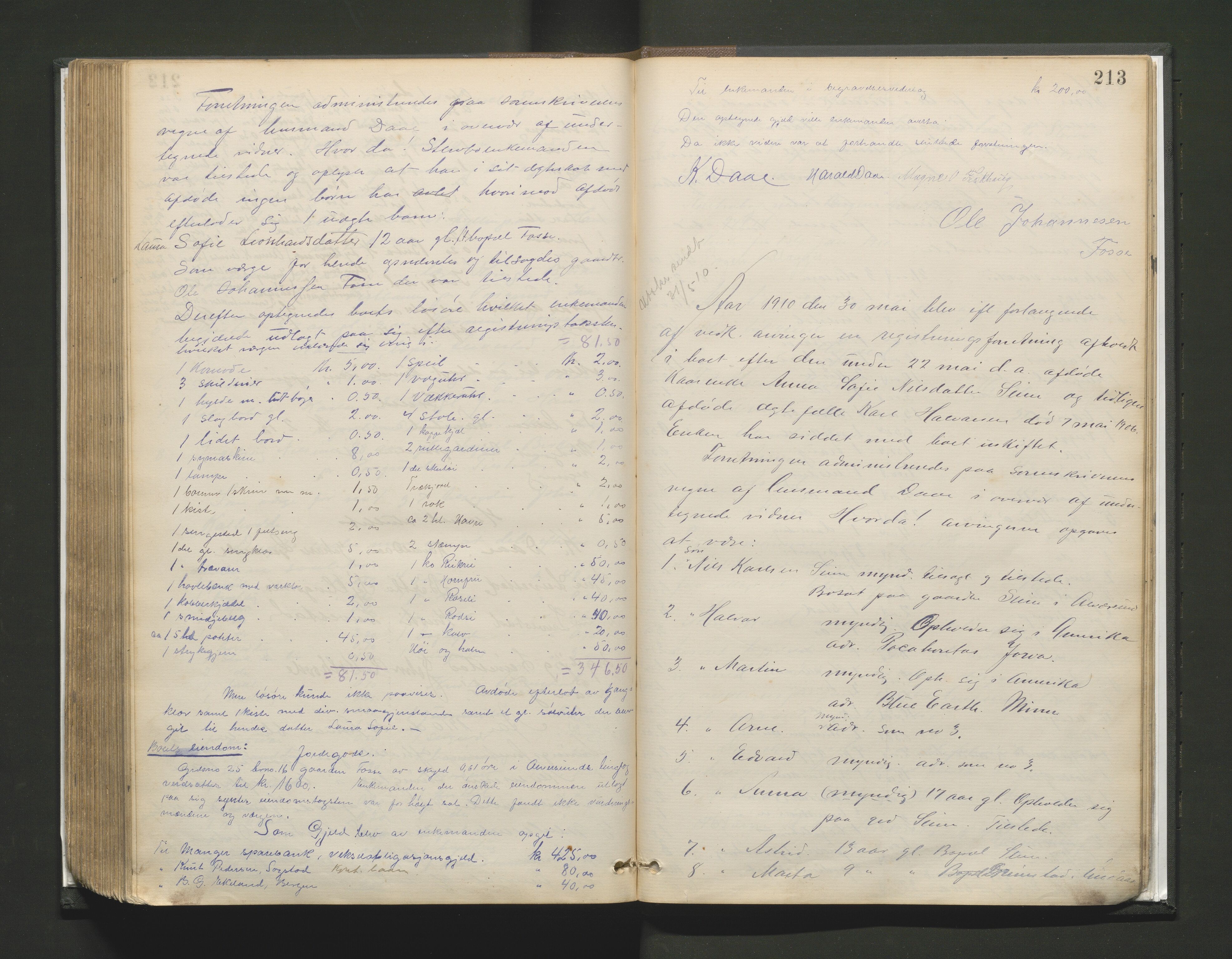Lensmannen i Alversund, AV/SAB-A-30701/0006/L0001: Registreringsprotokoll, 1887-1913, s. 212b-213a