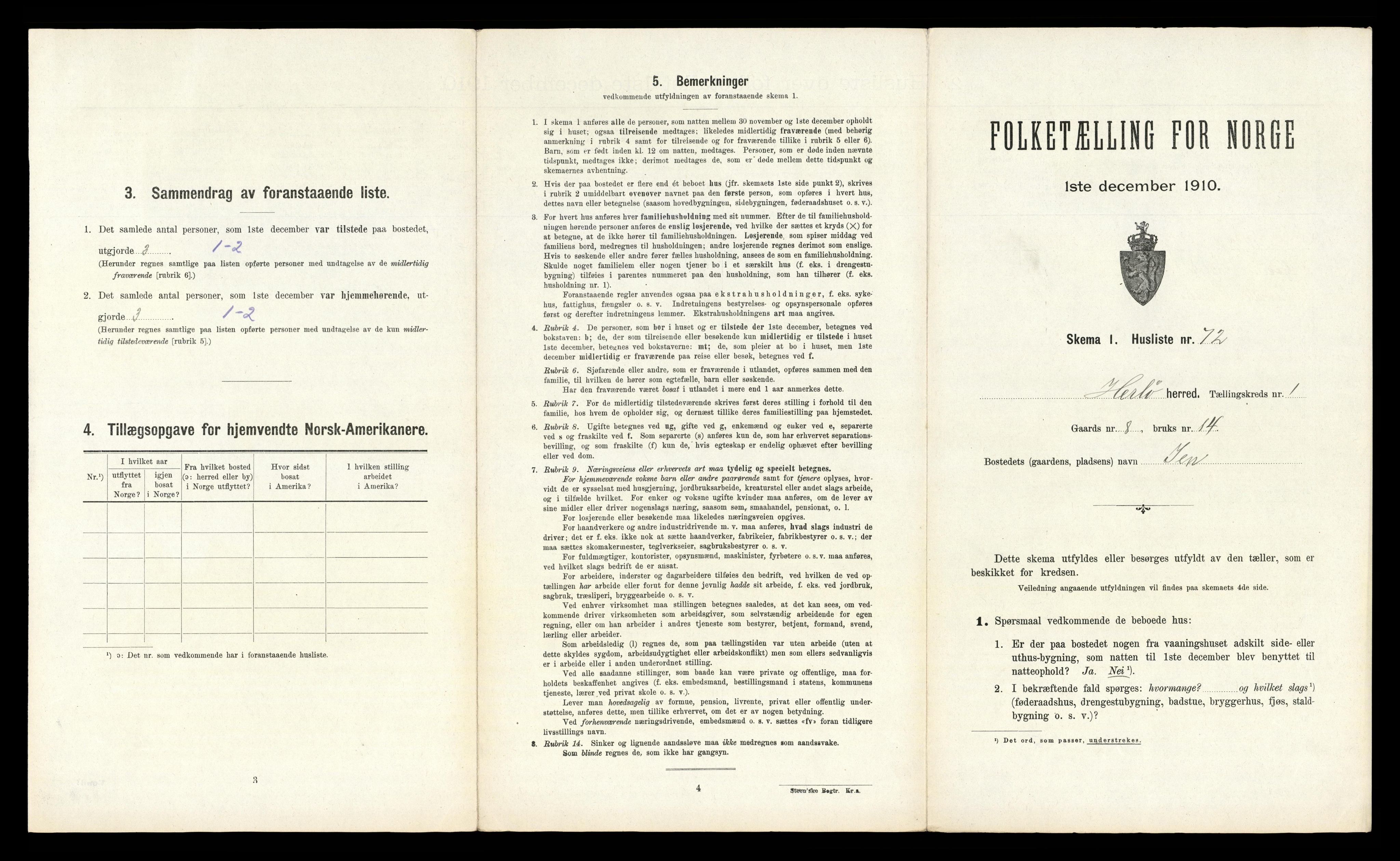 RA, Folketelling 1910 for 1258 Herdla herred, 1910, s. 180