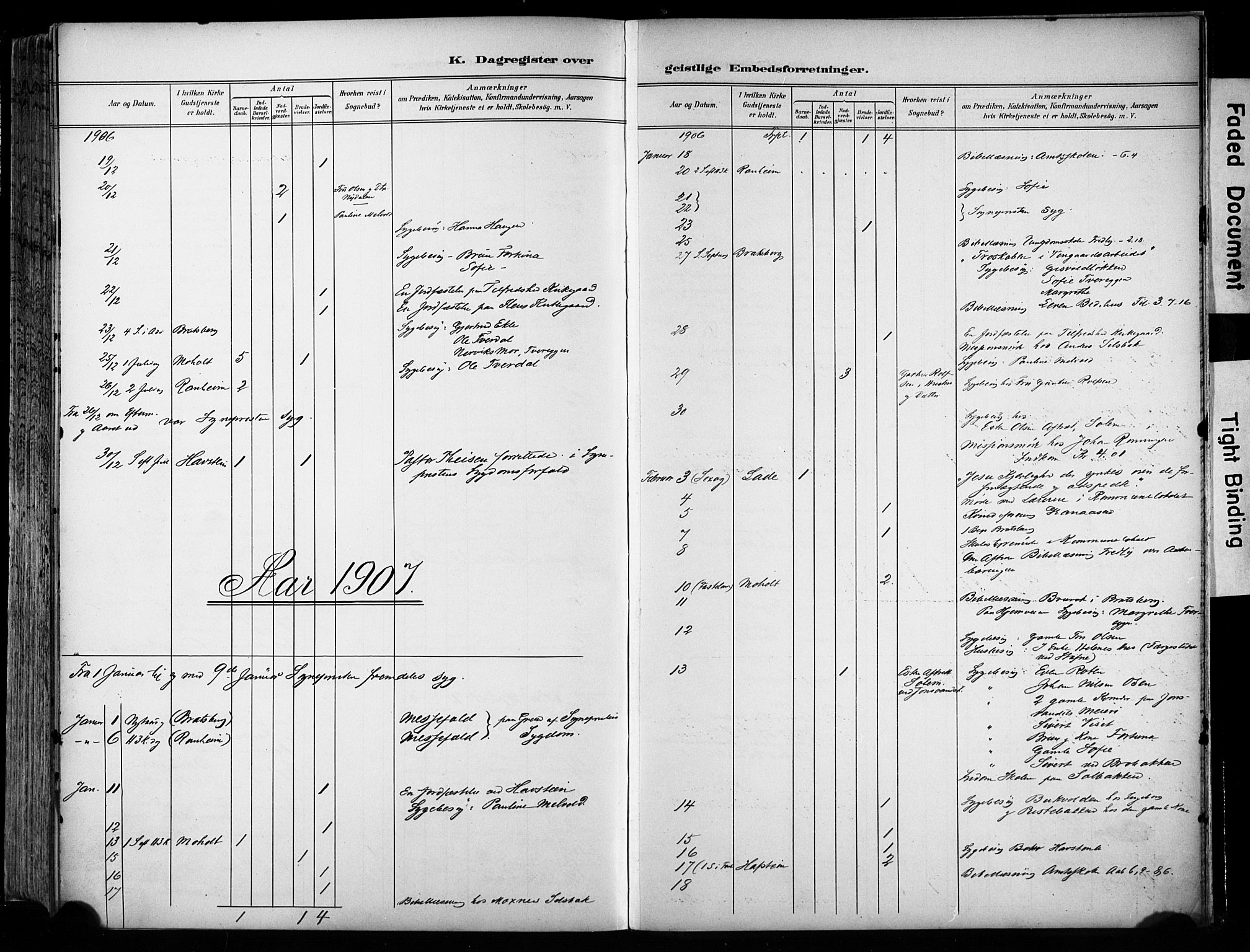 Ministerialprotokoller, klokkerbøker og fødselsregistre - Sør-Trøndelag, AV/SAT-A-1456/606/L0301: Ministerialbok nr. 606A16, 1894-1907