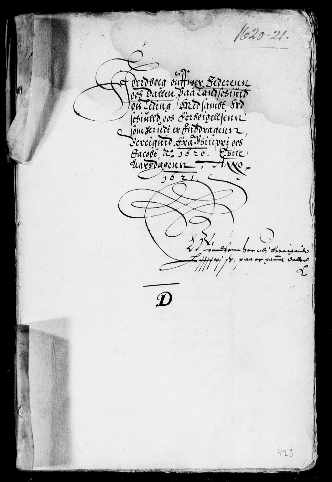 Rentekammeret inntil 1814, Reviderte regnskaper, Lensregnskaper, AV/RA-EA-5023/R/Rb/Rbs/L0008: Stavanger len, 1619-1621