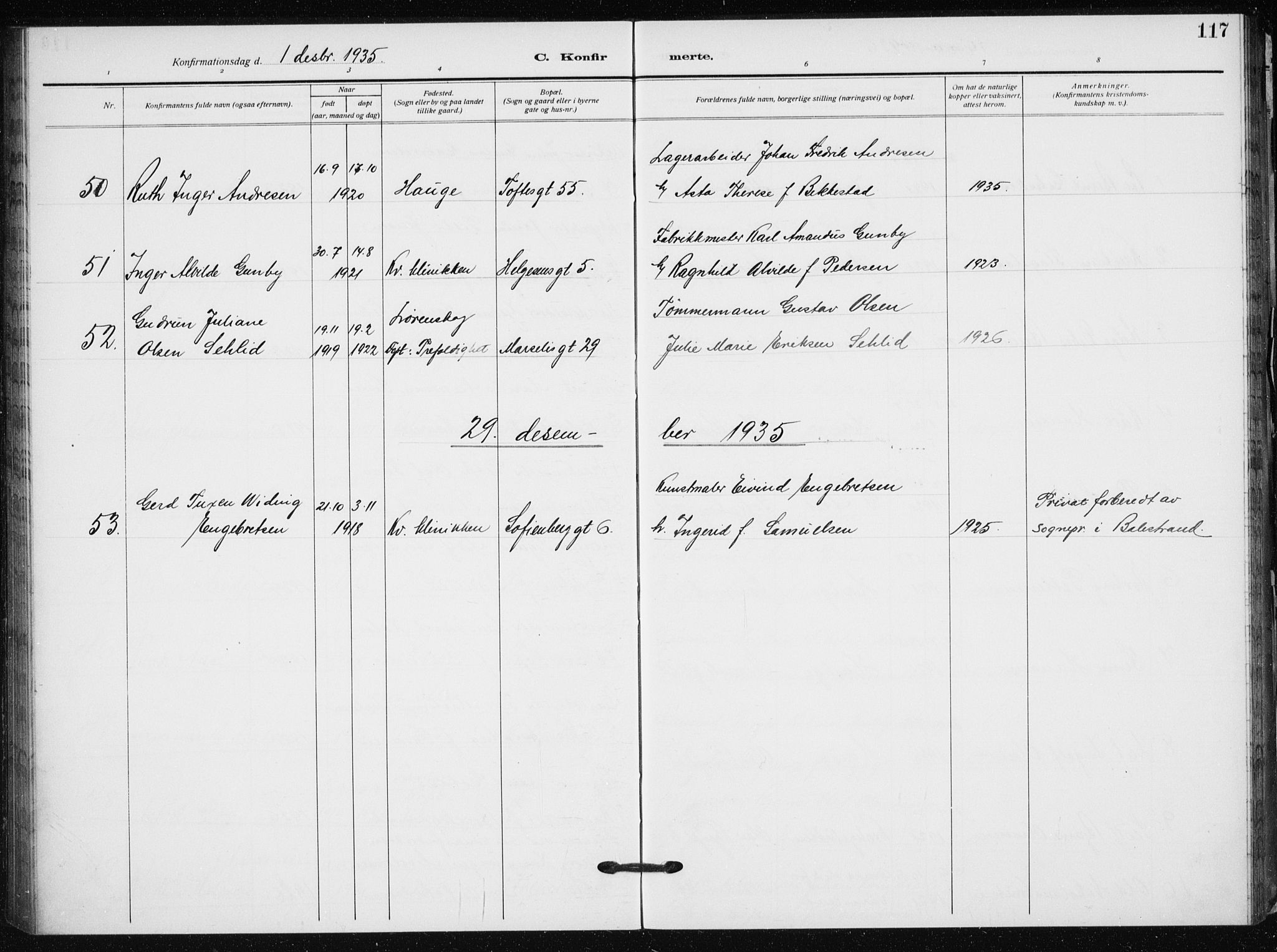 Hauge prestekontor Kirkebøker, AV/SAO-A-10849/F/Fa/L0002: Ministerialbok nr. 2, 1917-1938, s. 117