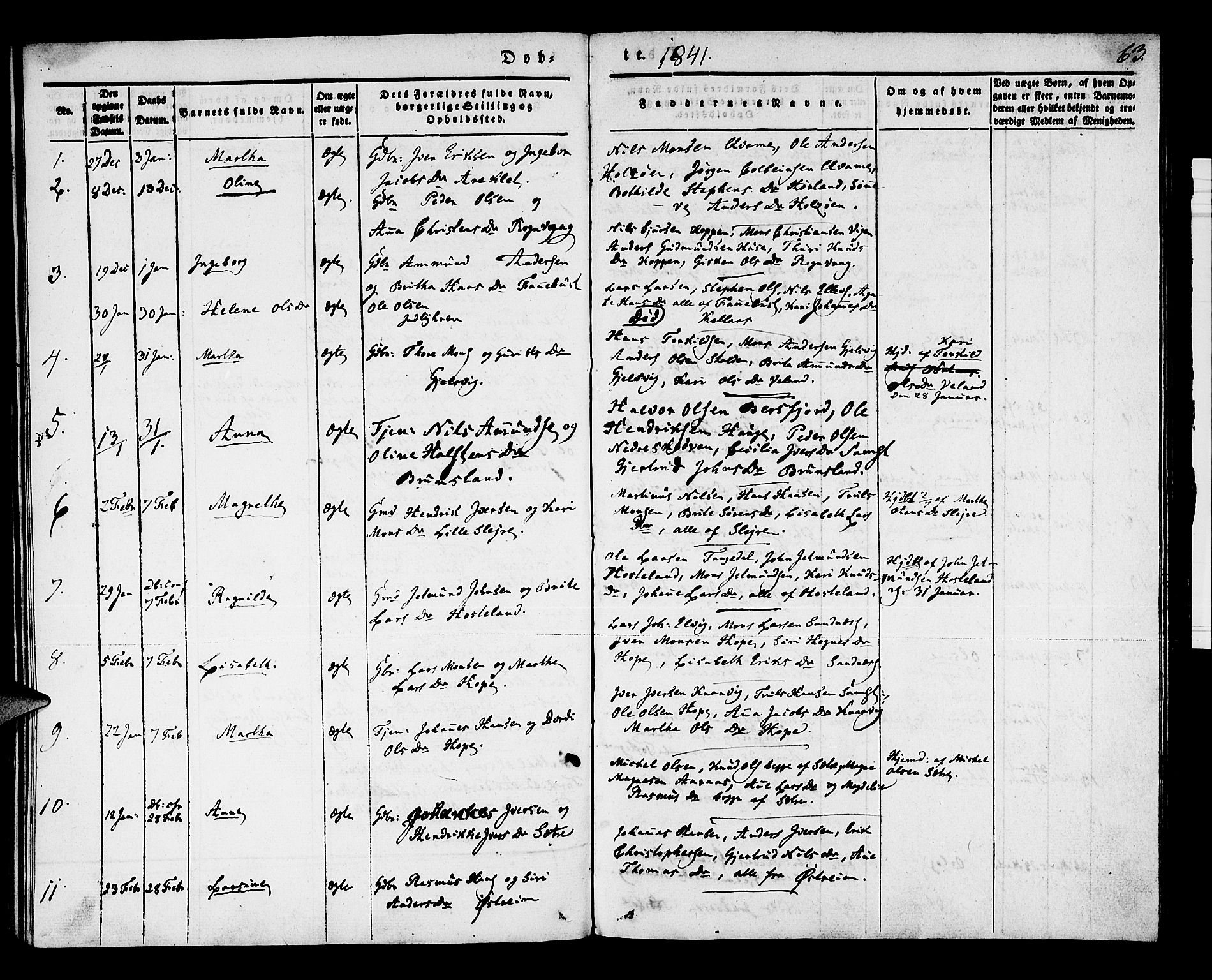 Lindås Sokneprestembete, AV/SAB-A-76701/H/Haa/Haaa/L0009: Ministerialbok nr. A 9, 1835-1841, s. 63