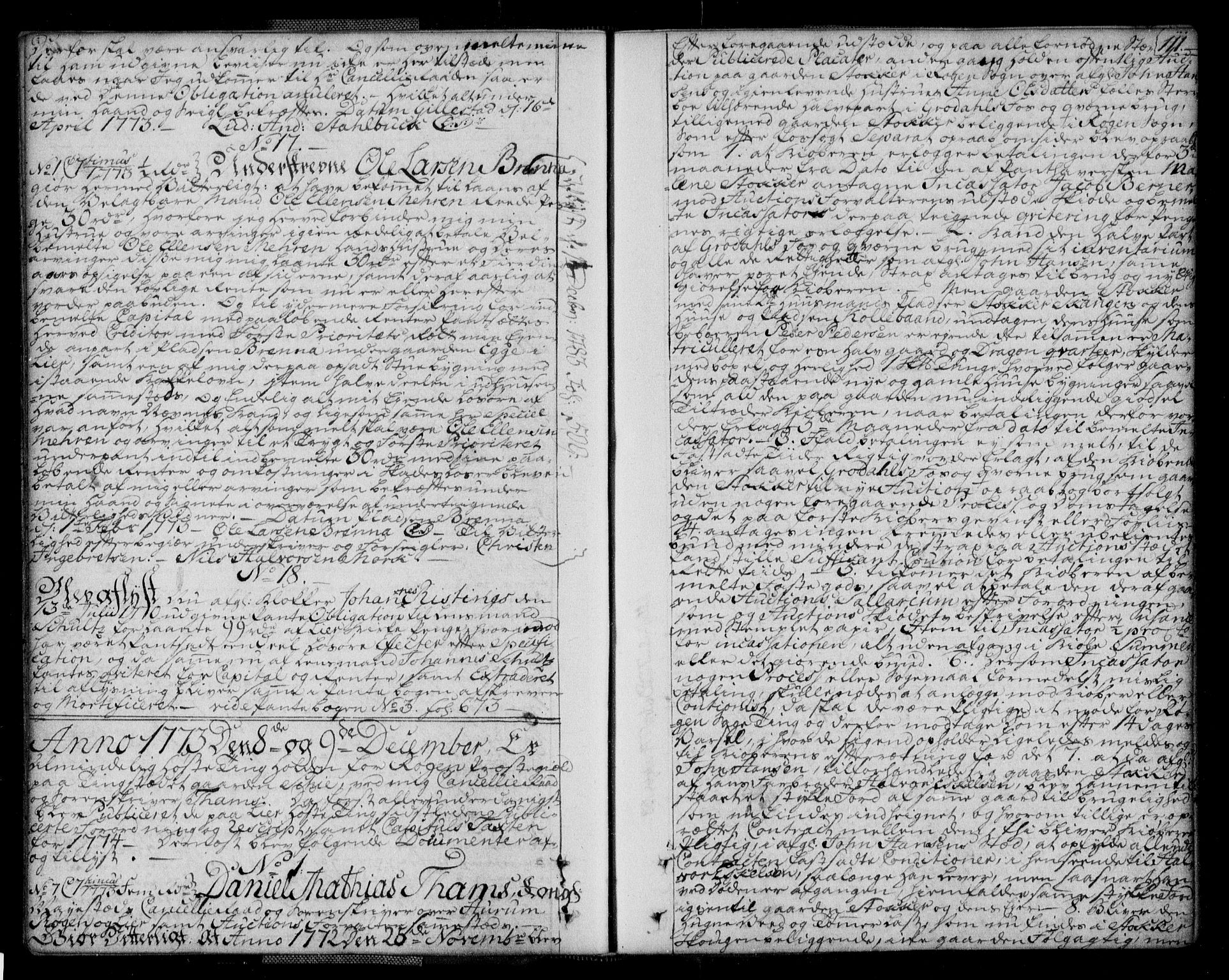Lier, Røyken og Hurum sorenskriveri, AV/SAKO-A-89/G/Ga/Gaa/L0004a: Pantebok nr. IVa, 1771-1779, s. 111