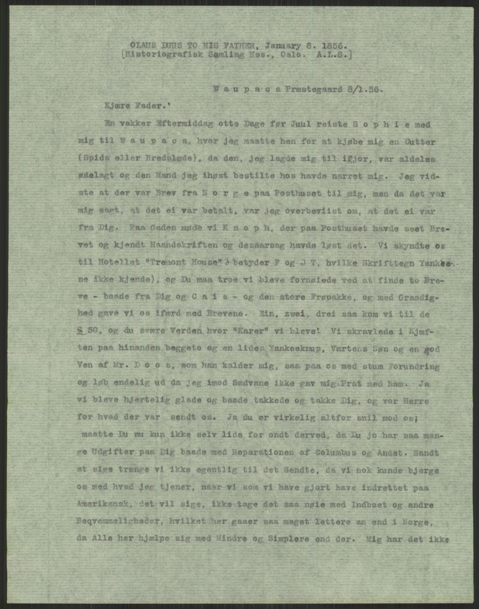 Samlinger til kildeutgivelse, Amerikabrevene, AV/RA-EA-4057/F/L0022: Innlån fra Vestfold. Innlån fra Telemark: Bratås - Duus, 1838-1914, s. 171