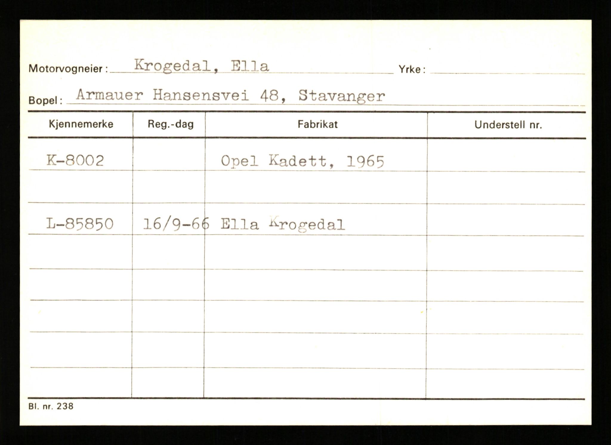 Stavanger trafikkstasjon, SAST/A-101942/0/G/L0002: Registreringsnummer: 5791 - 10405, 1930-1971, s. 1119