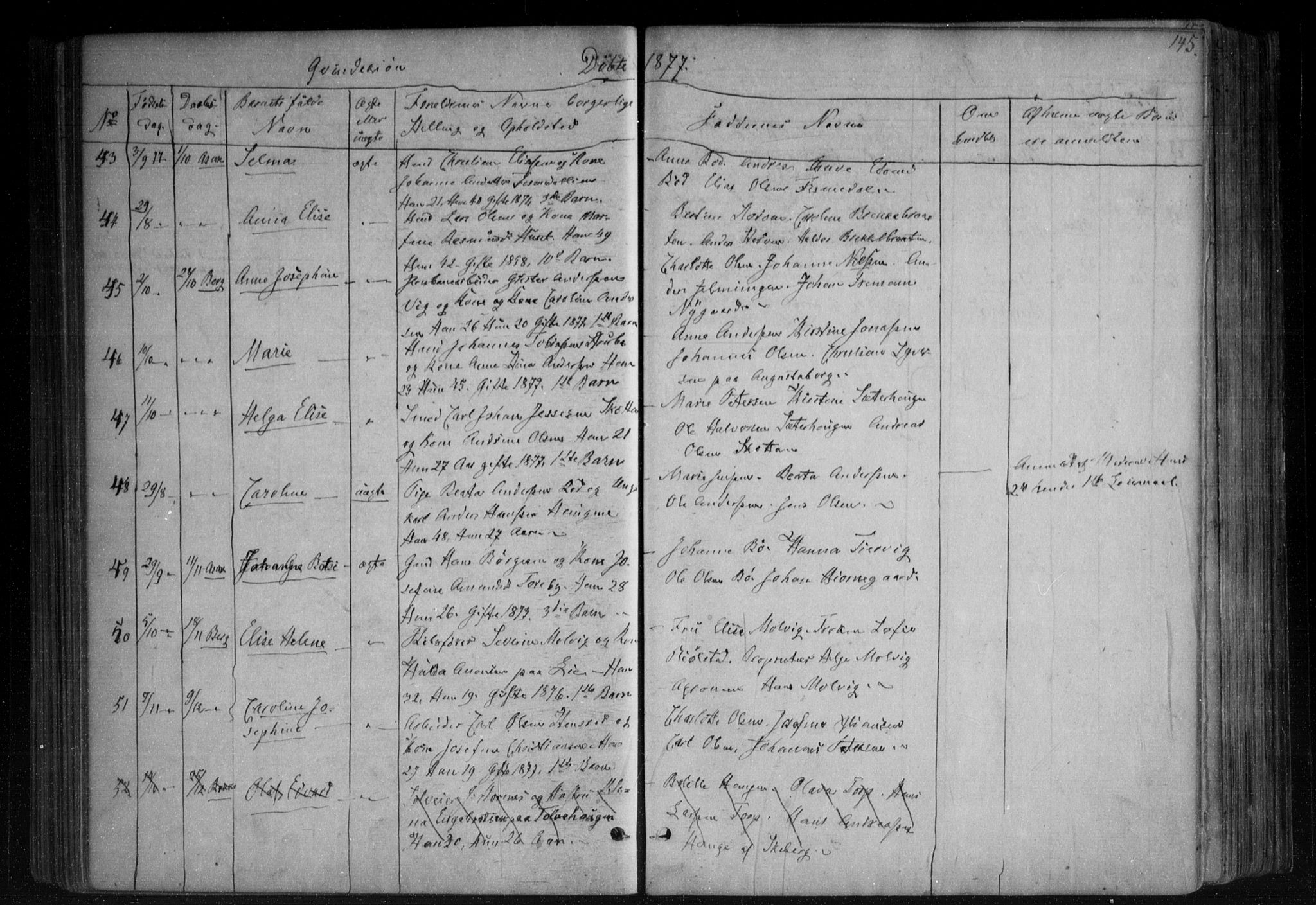 Berg prestekontor Kirkebøker, AV/SAO-A-10902/F/Fa/L0005: Ministerialbok nr. I 5, 1861-1877, s. 145