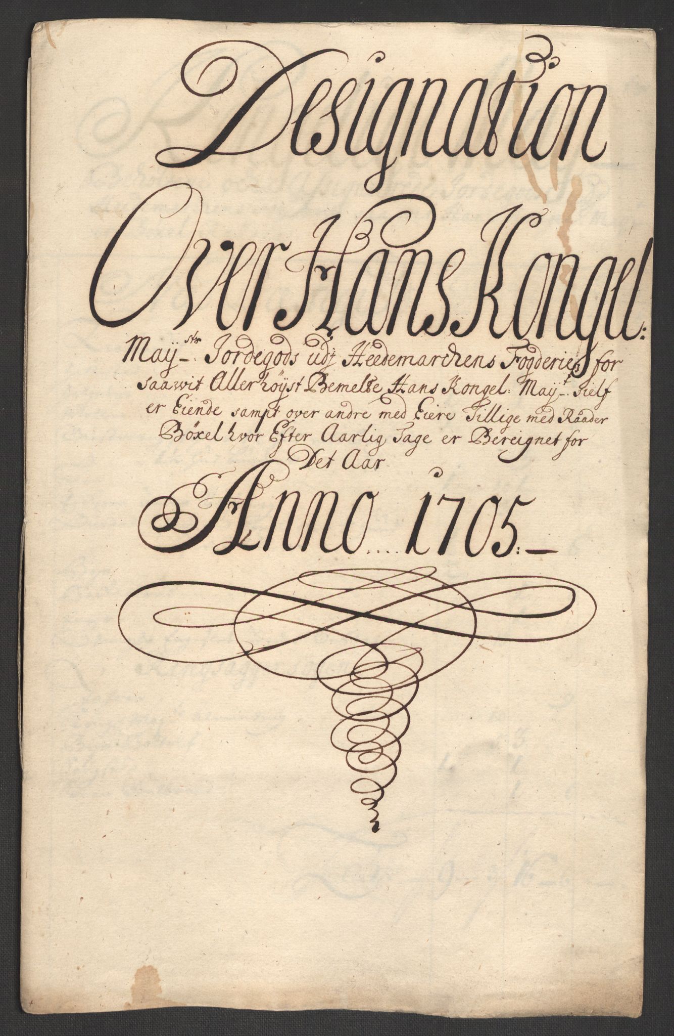 Rentekammeret inntil 1814, Reviderte regnskaper, Fogderegnskap, AV/RA-EA-4092/R16/L1042: Fogderegnskap Hedmark, 1705, s. 35