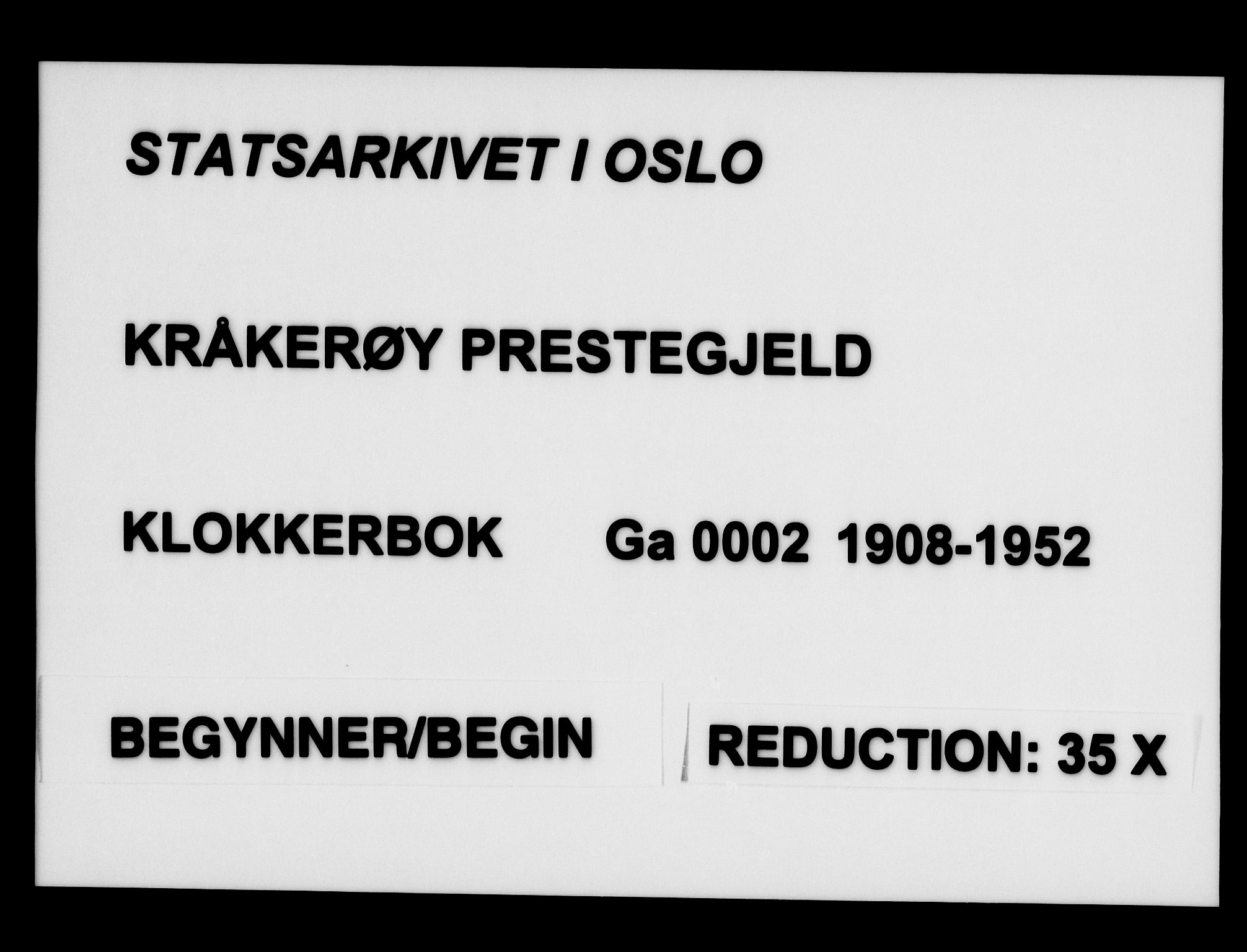 Kråkerøy prestekontor Kirkebøker, AV/SAO-A-10912/G/Ga/L0002: Klokkerbok nr. 2, 1908-1952