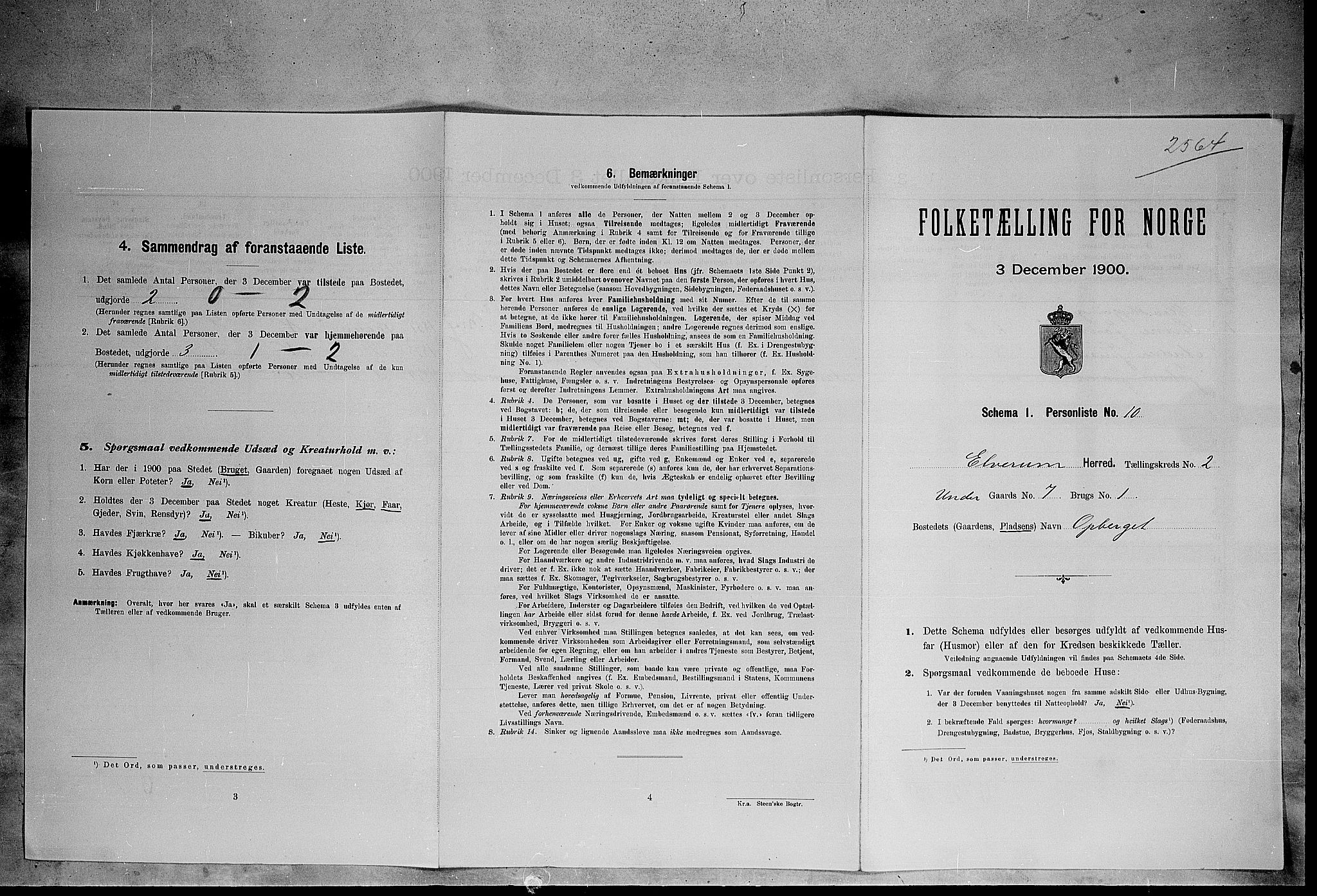 SAH, Folketelling 1900 for 0427 Elverum herred, 1900, s. 350