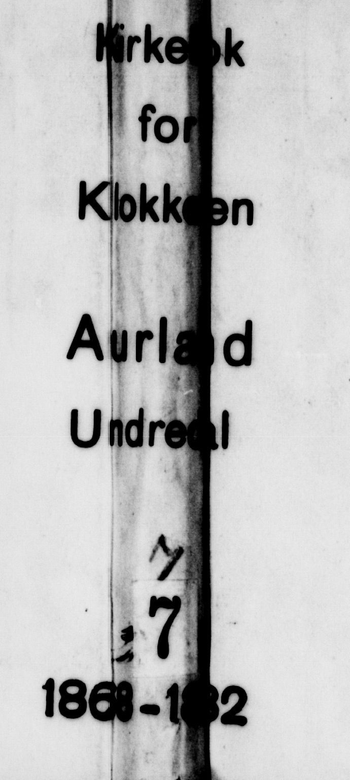 Aurland sokneprestembete, SAB/A-99937/H/Hb/Hbd/L0001: Klokkerbok nr. D 1, 1868-1882
