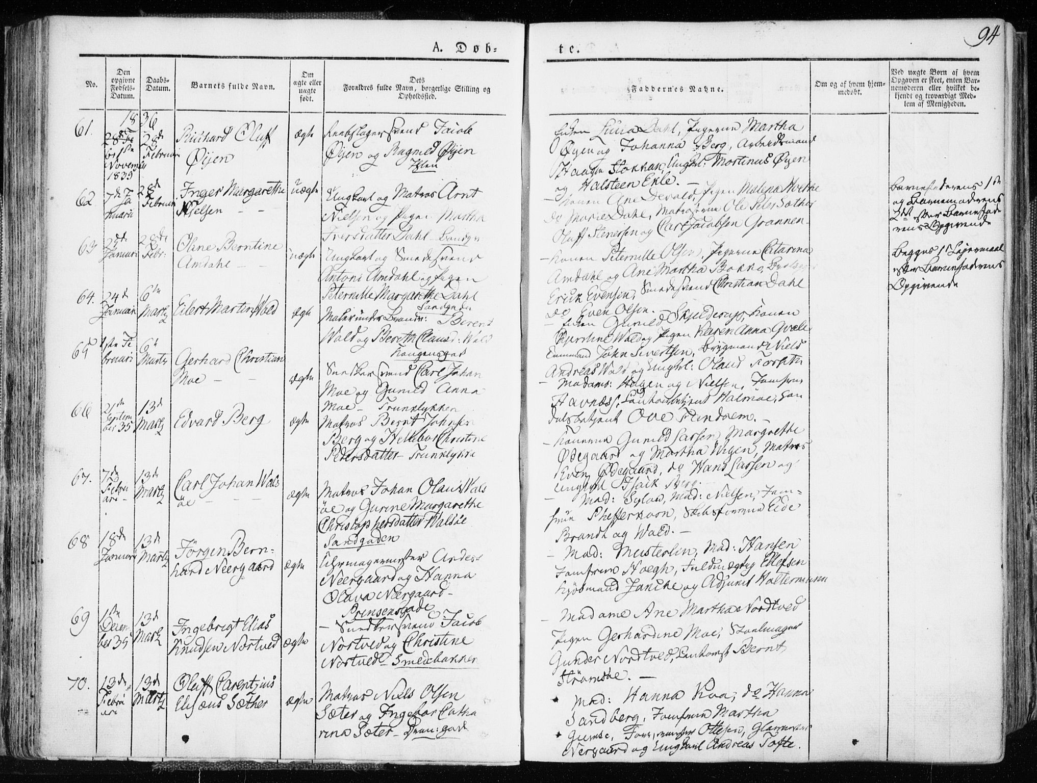 Ministerialprotokoller, klokkerbøker og fødselsregistre - Sør-Trøndelag, AV/SAT-A-1456/601/L0047: Ministerialbok nr. 601A15, 1831-1839, s. 94