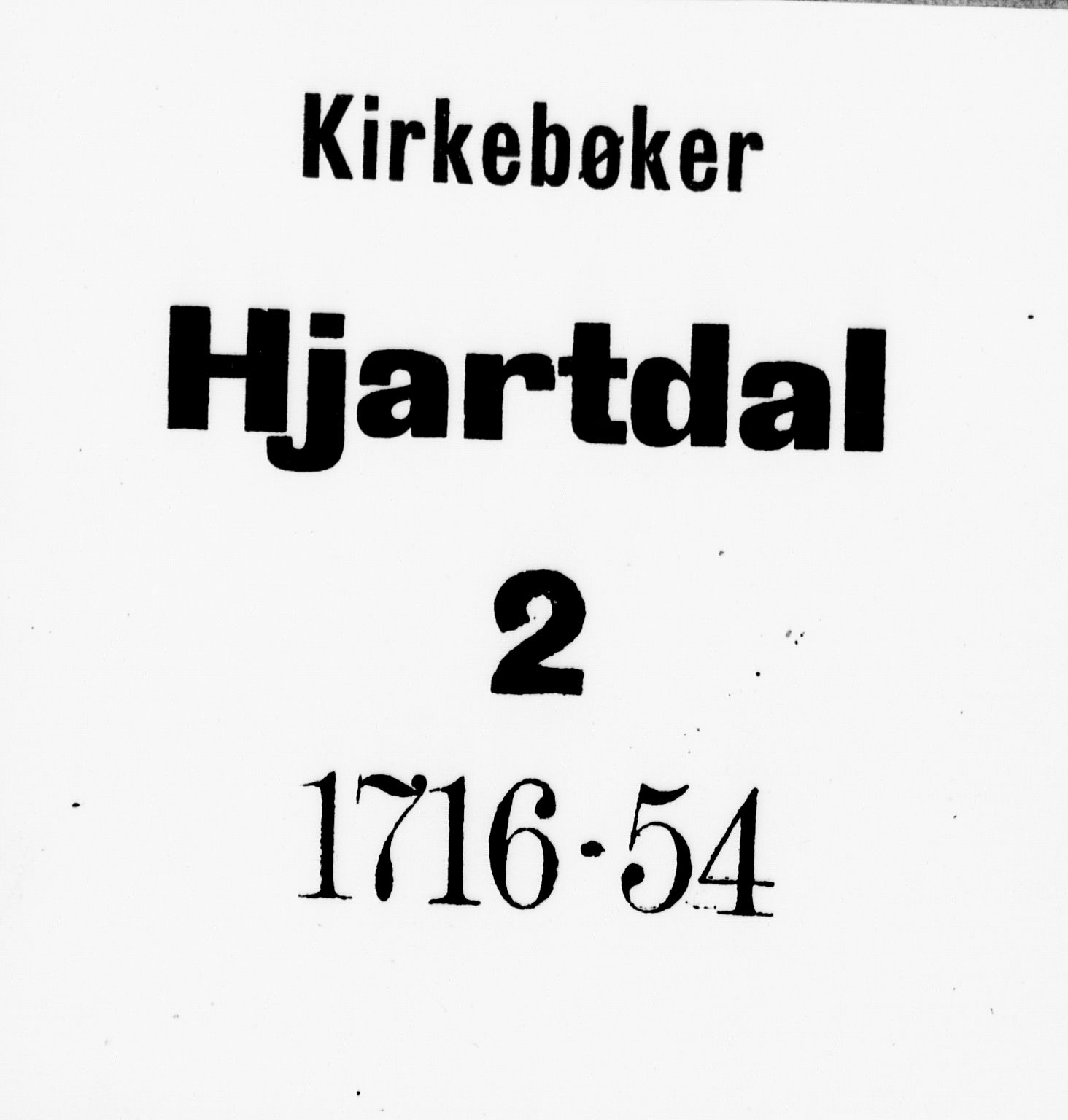 Hjartdal kirkebøker, SAKO/A-270/F/Fa/L0002: Ministerialbok nr. I 2, 1716-1754