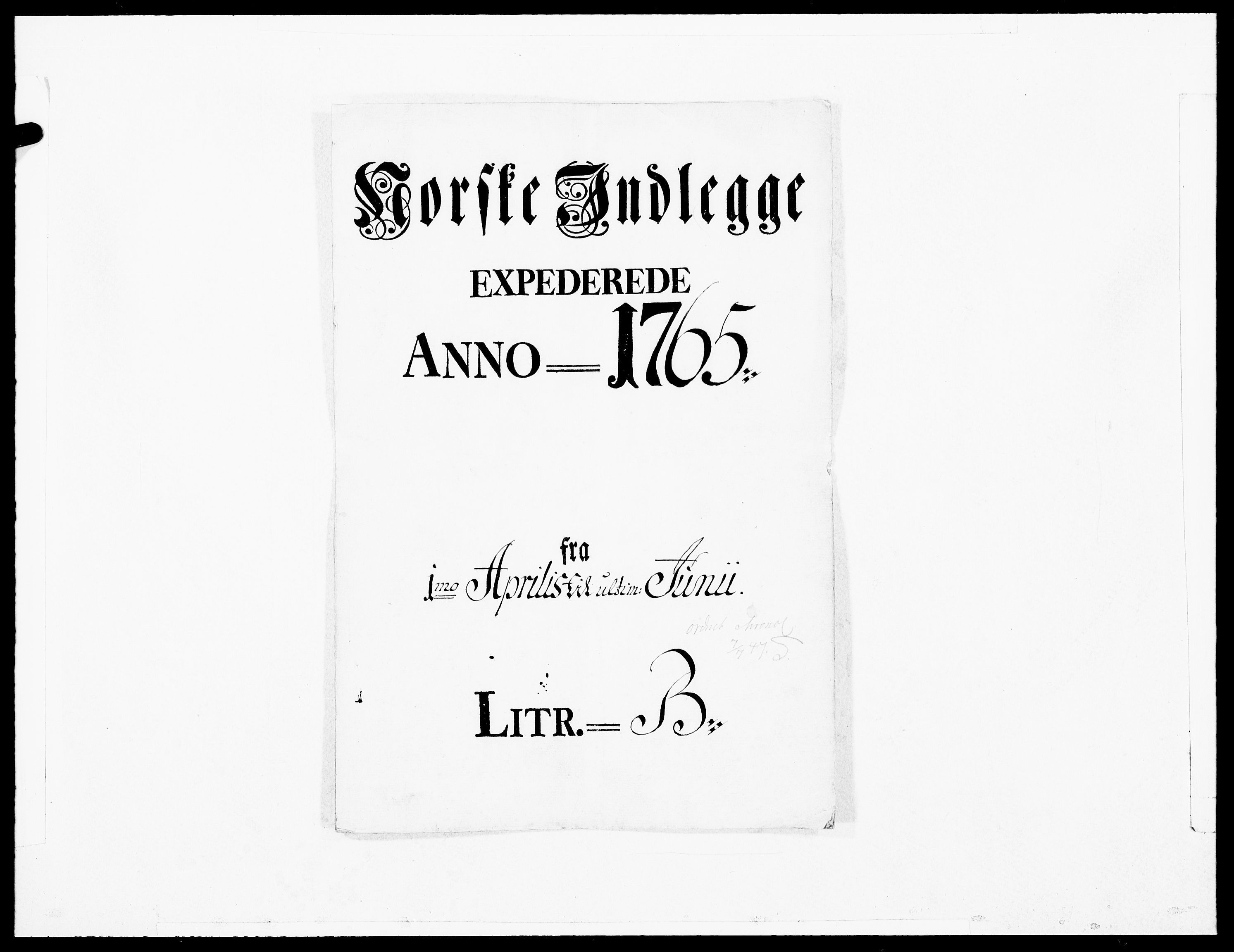 Danske Kanselli 1572-1799, AV/RA-EA-3023/F/Fc/Fcc/Fcca/L0190: Norske innlegg 1572-1799, 1765, s. 271