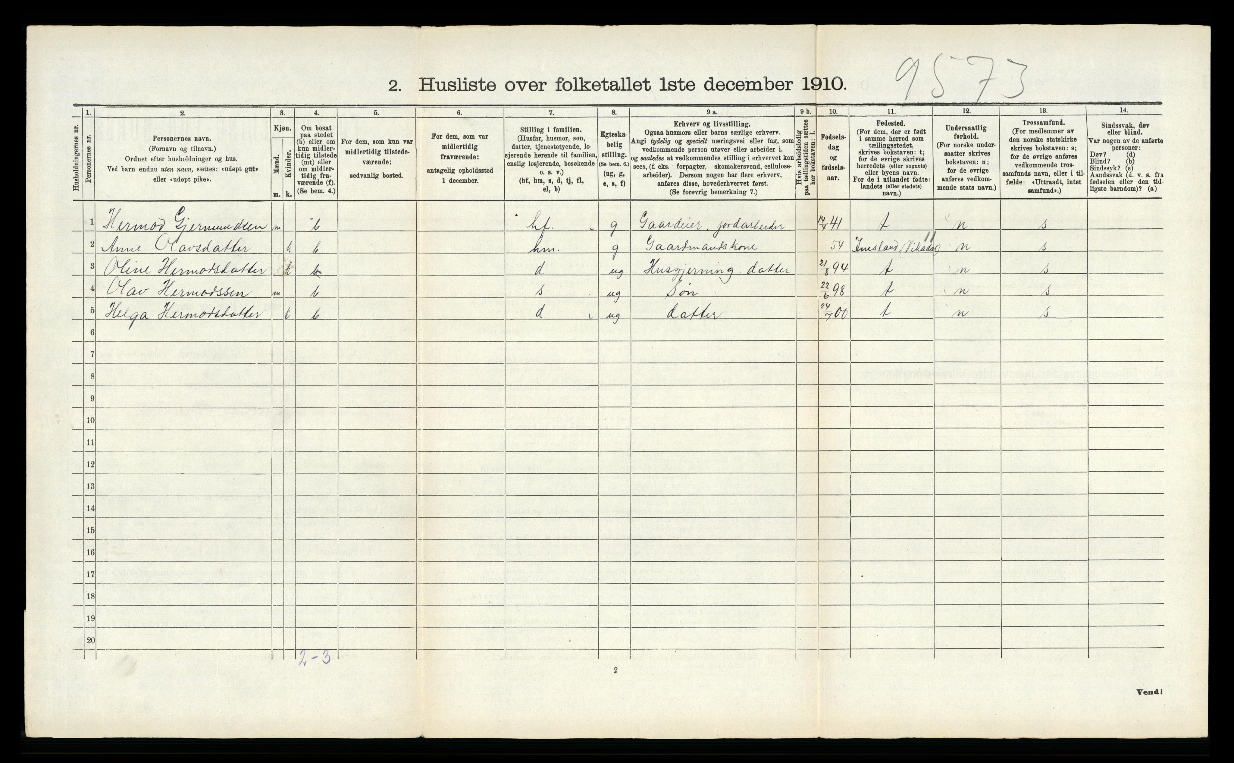 RA, Folketelling 1910 for 0832 Mo herred, 1910, s. 119