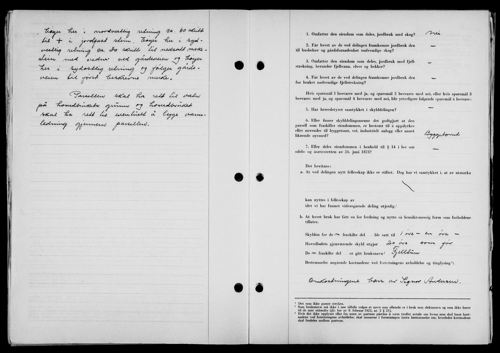 Lofoten sorenskriveri, SAT/A-0017/1/2/2C/L0021a: Pantebok nr. 21a, 1949-1949, Dagboknr: 1645/1949