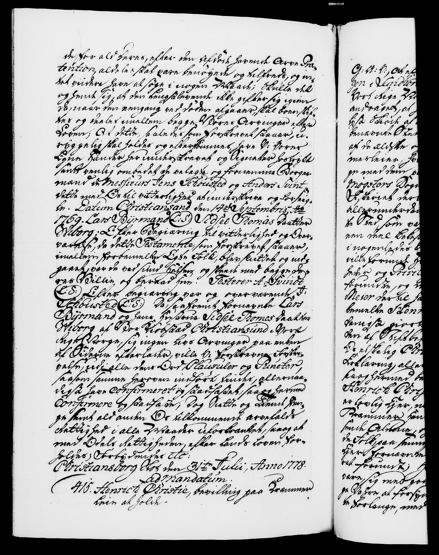 Danske Kanselli 1572-1799, RA/EA-3023/F/Fc/Fca/Fcaa/L0047: Norske registre, 1776-1778, s. 840b